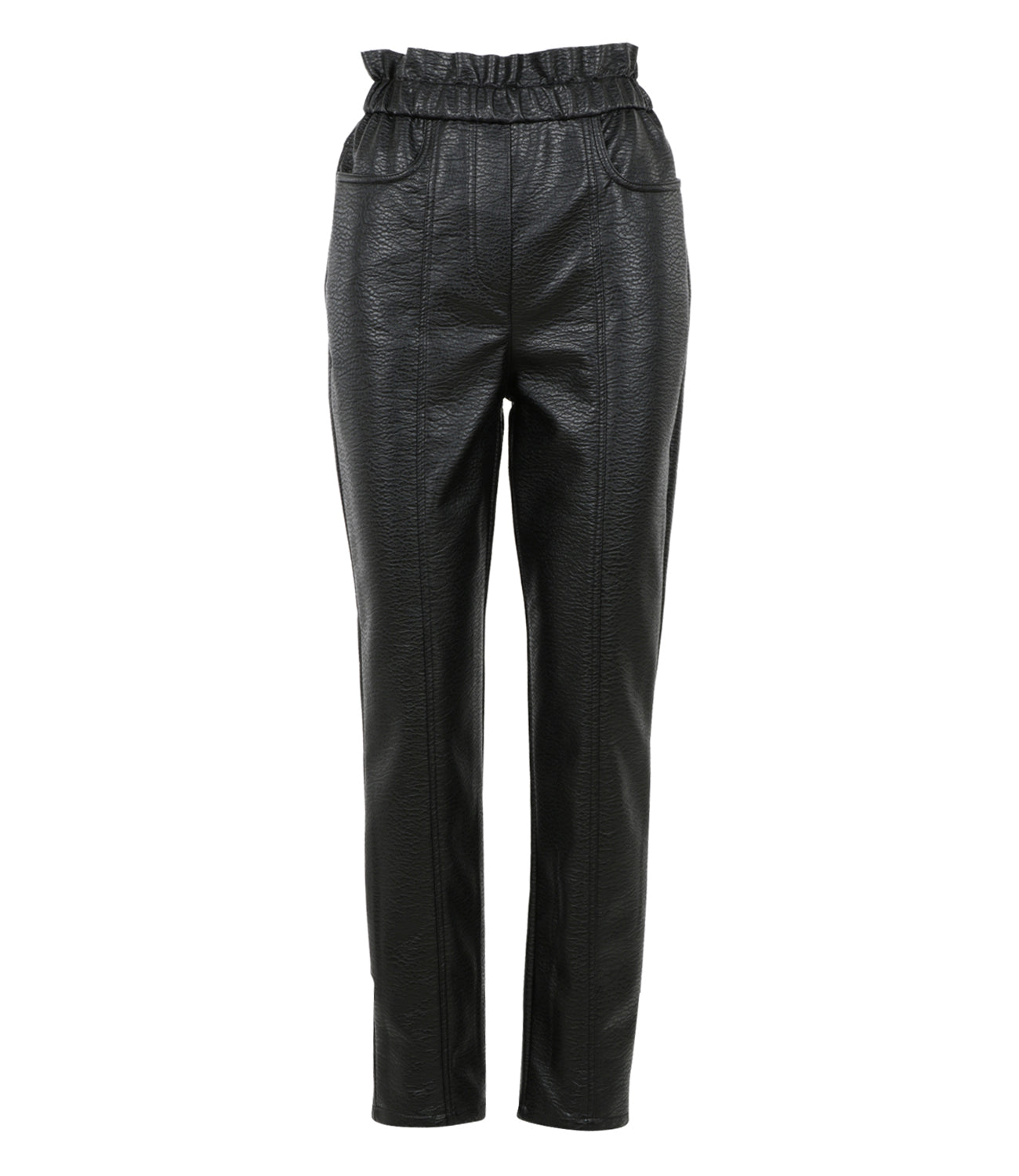 Faux leather trousers