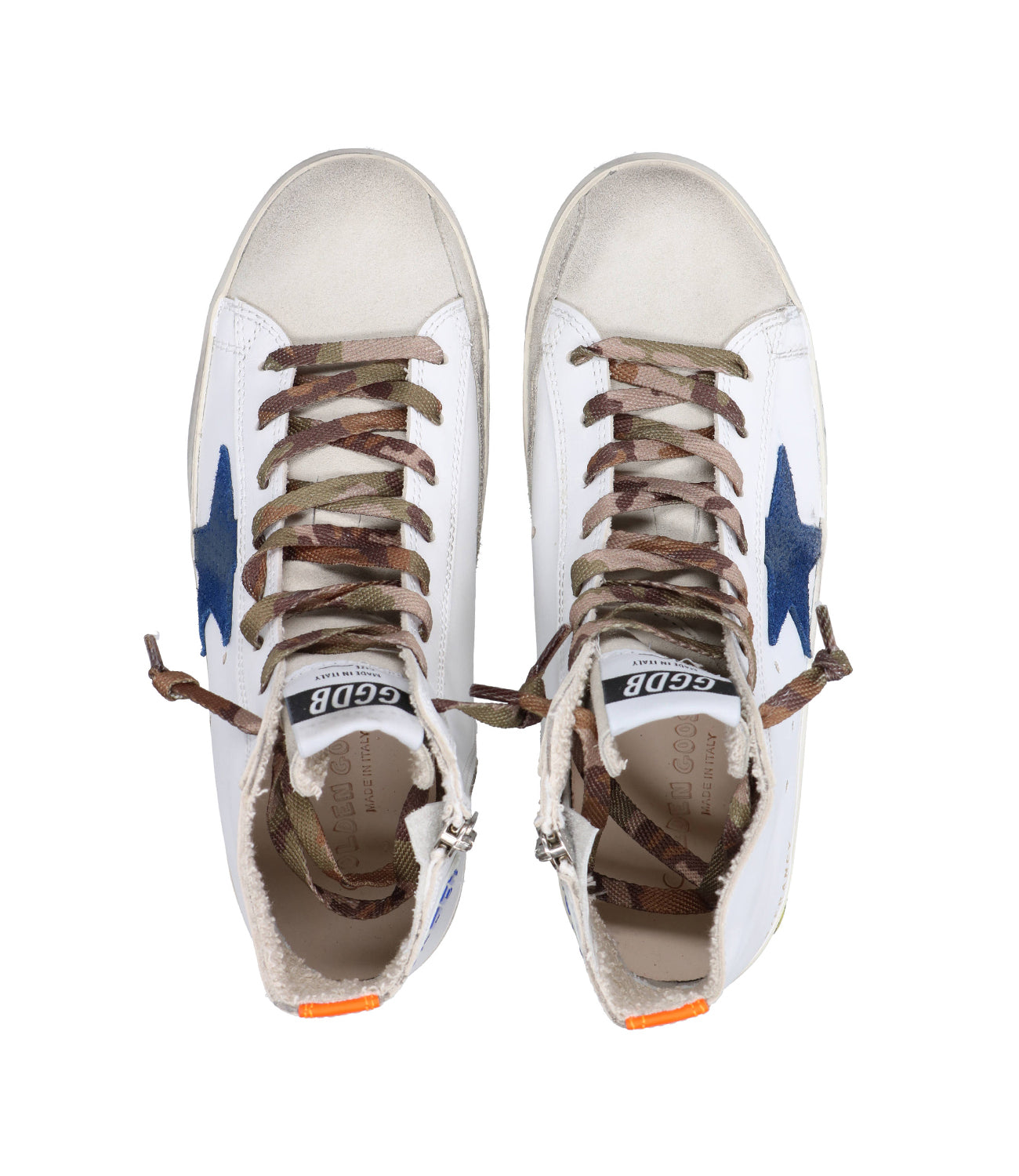 Francy Sneakers White, Bluette and Orange