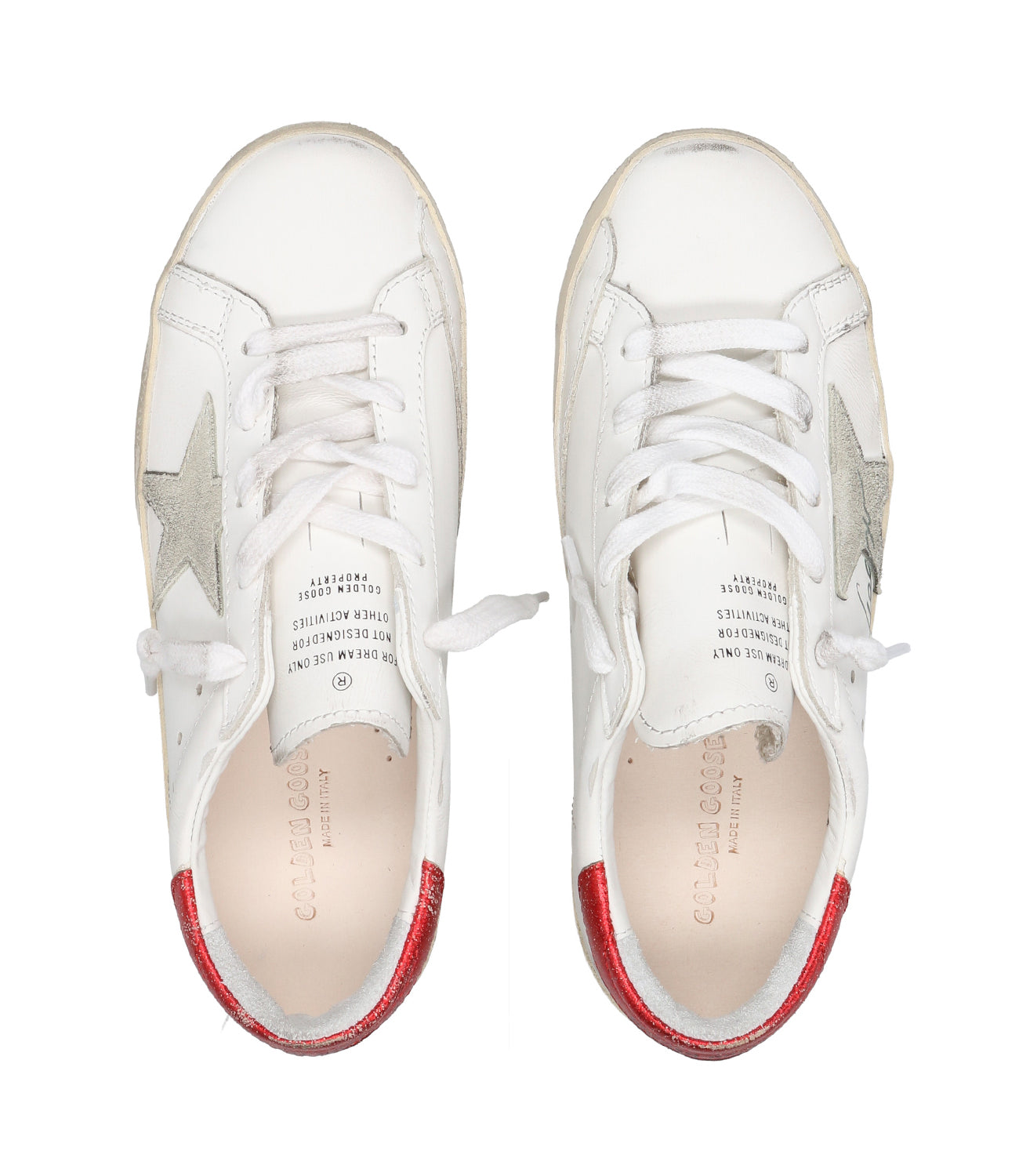 Golden Goose | Superstar Sneakers White, Red and Silver