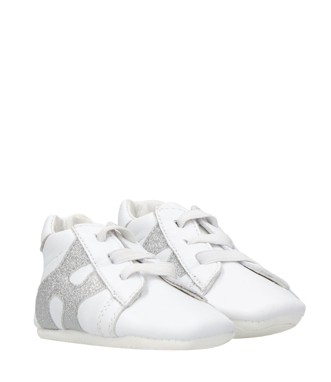 Hogan Junior | White and Silver Sneakers