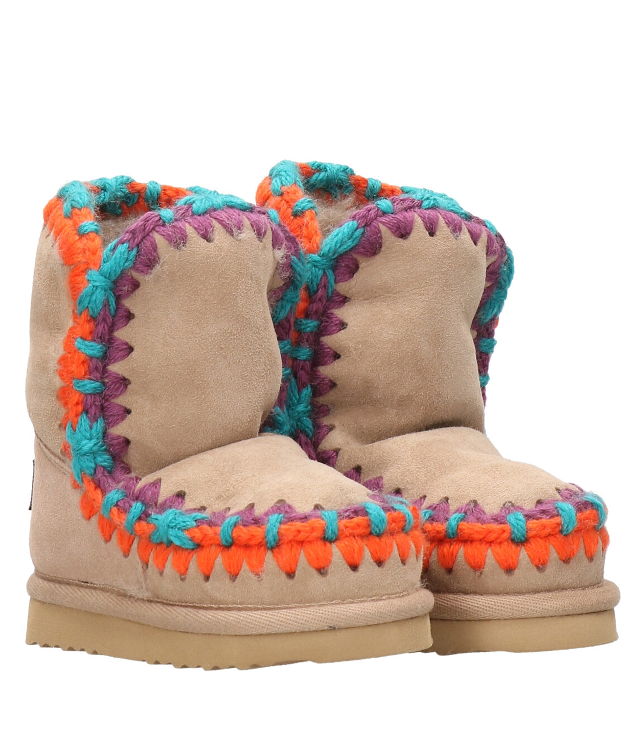 Mou Kids | Tronchetto Eskimo overstitching Cammello