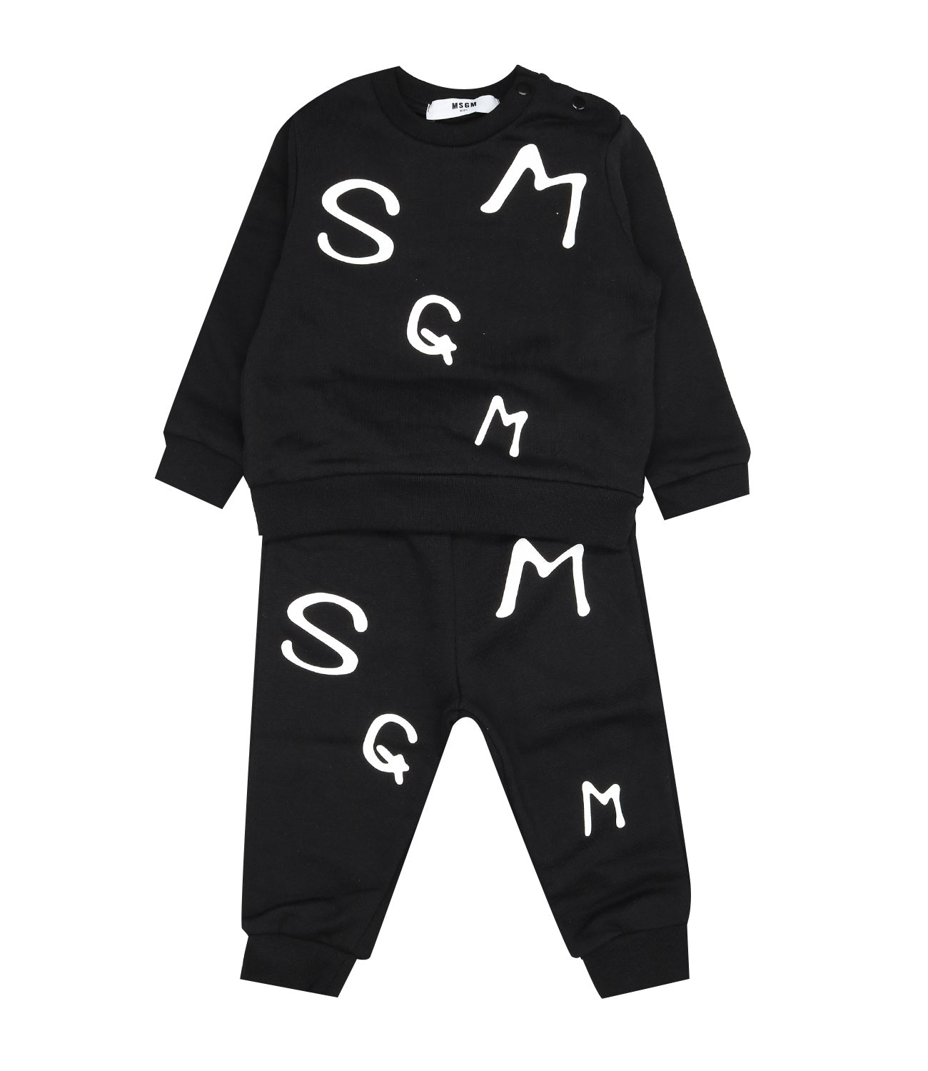 MSGM Kids | Set Felpa e Pantalone Nero