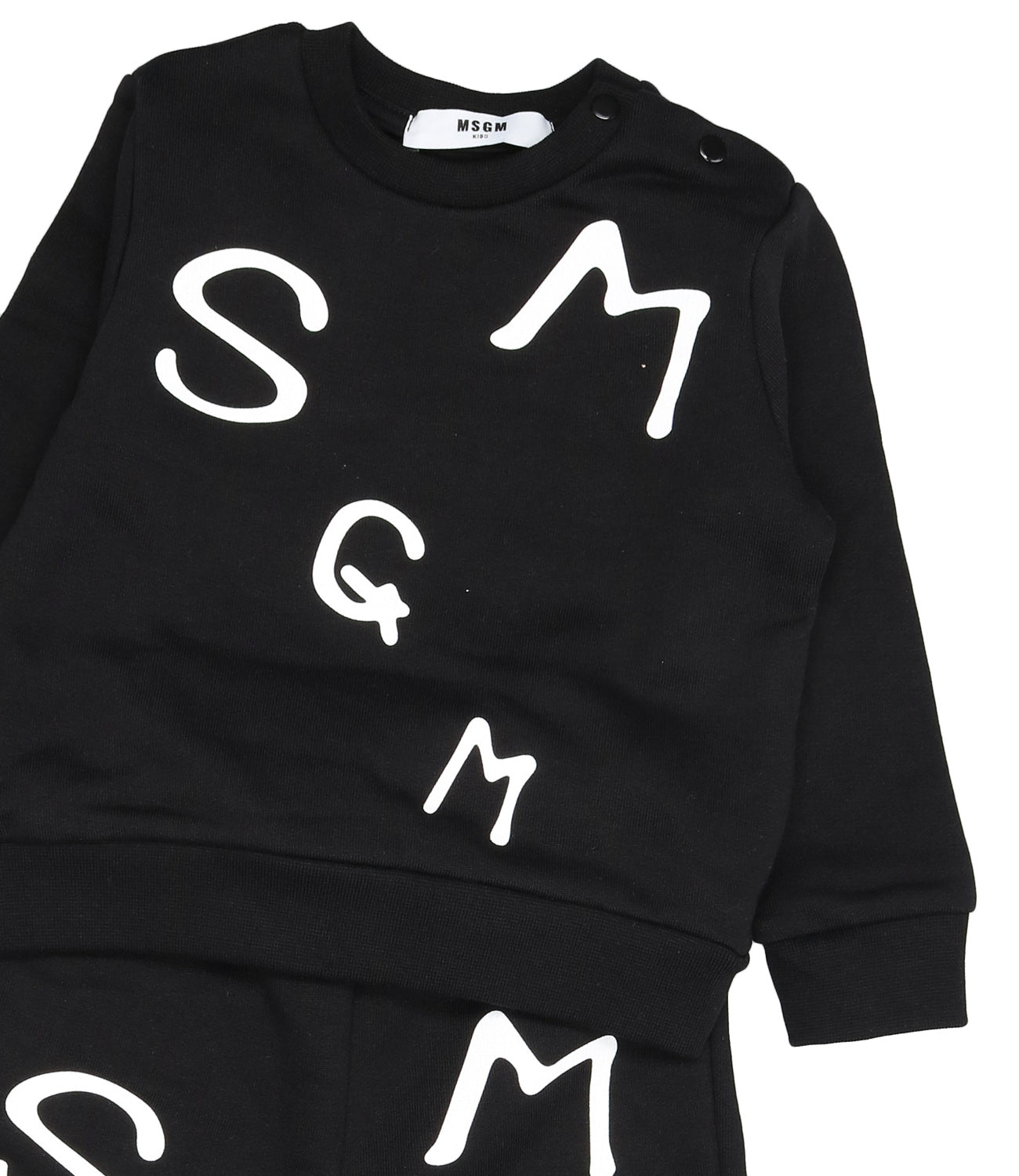 MSGM Kids | Set Felpa e Pantalone Nero