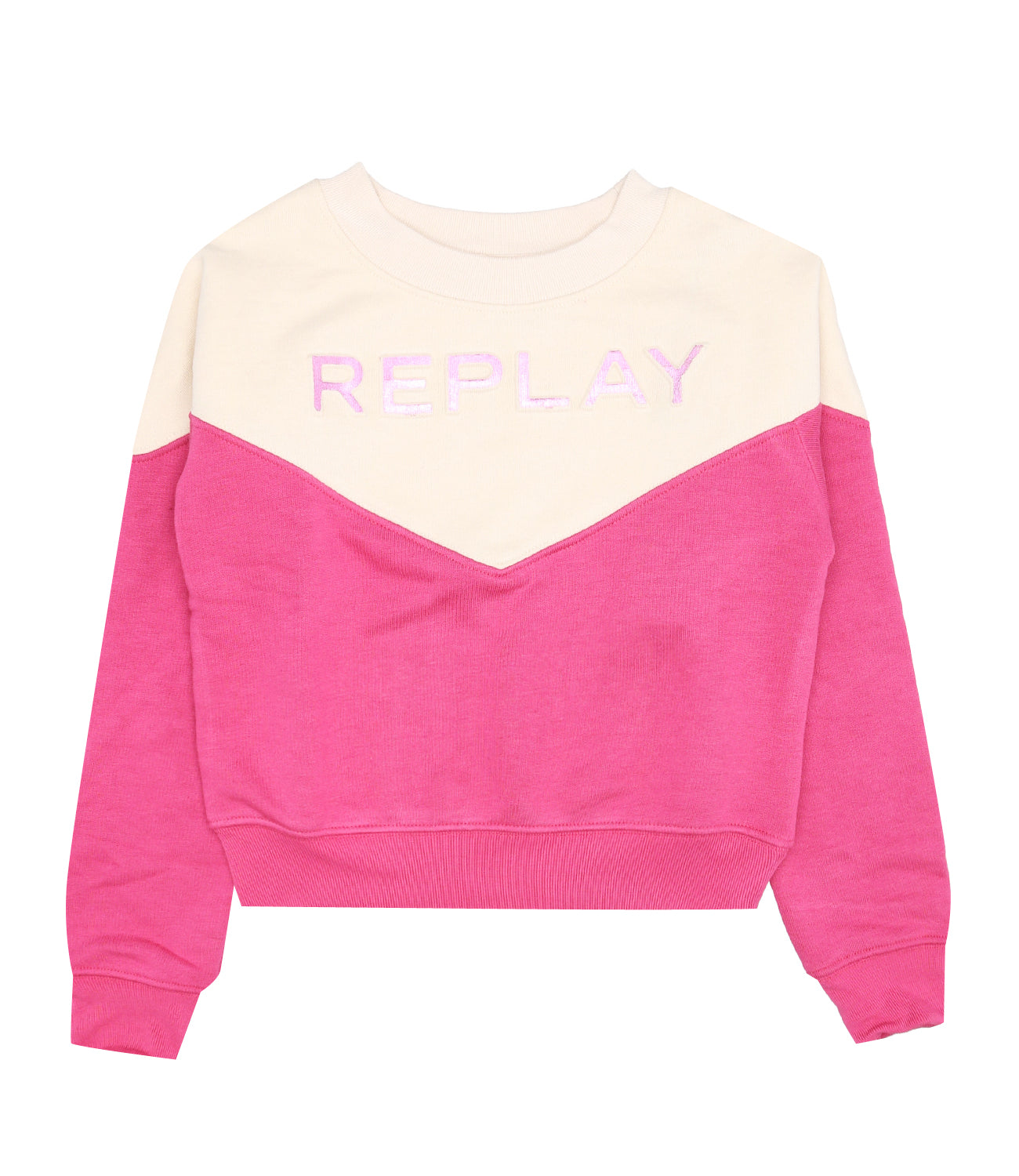 Replay & Sons Junior | Felpa Bianco e Rosa