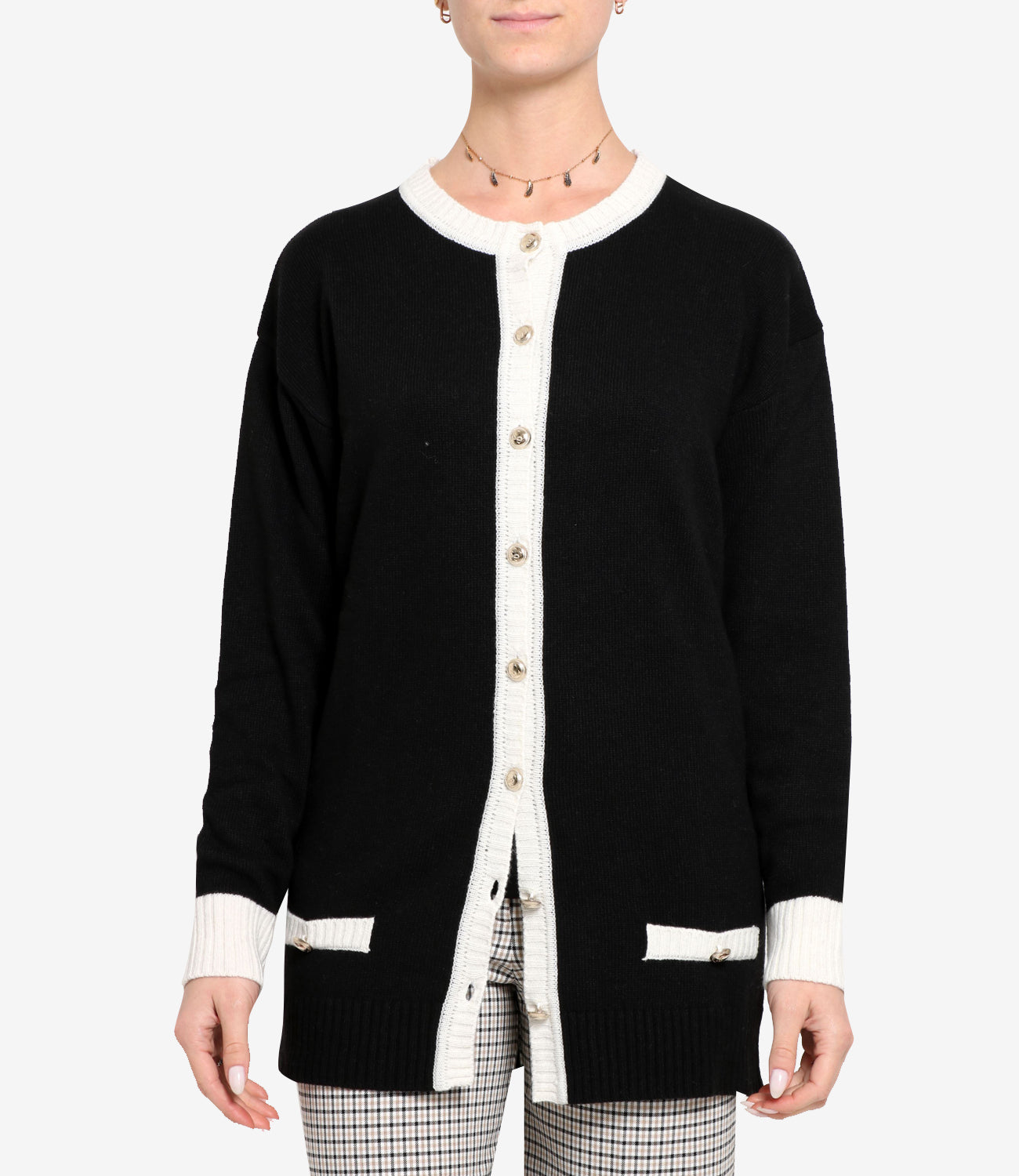 Simona Corsellini | Cardigan Nero e Bianco