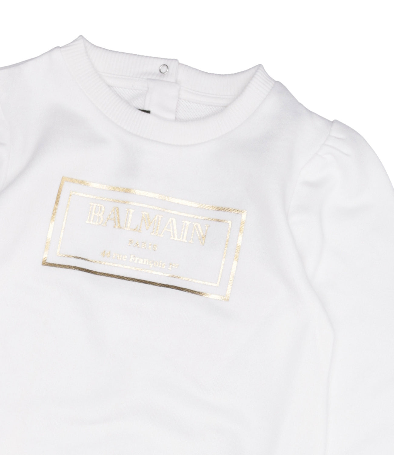 Balmain Kids | White and Gold Dress