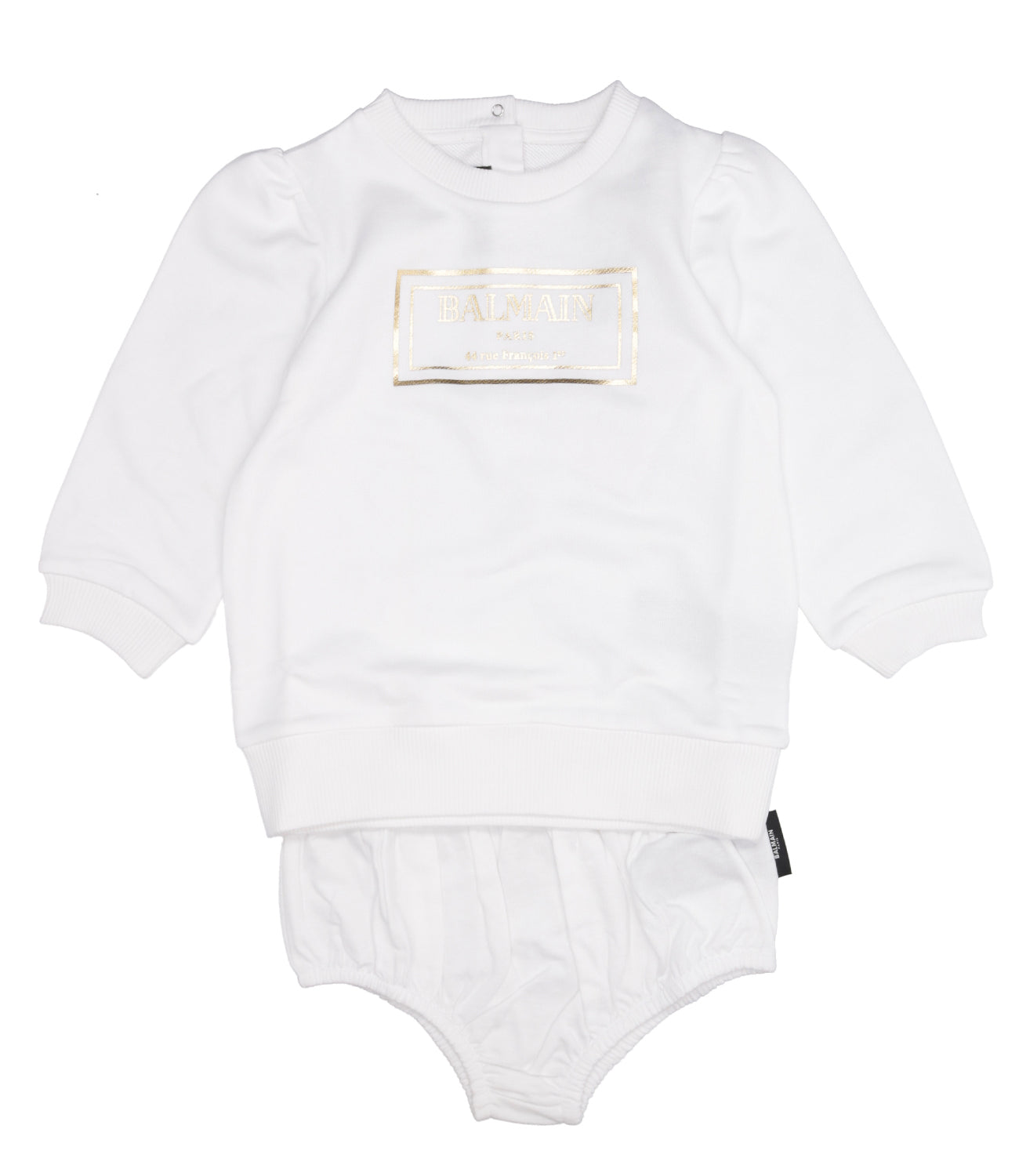 Balmain Kids | White and Gold Dress