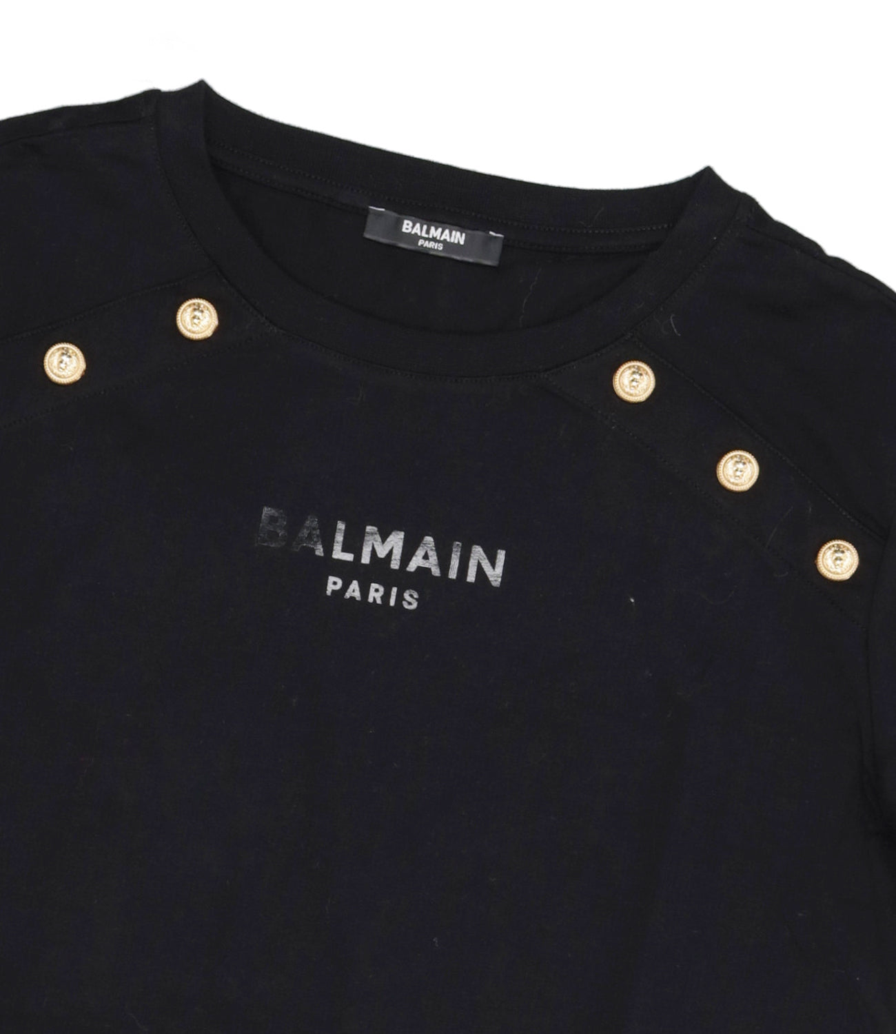 Balmain Kids | T-Shirt Nera e Oro