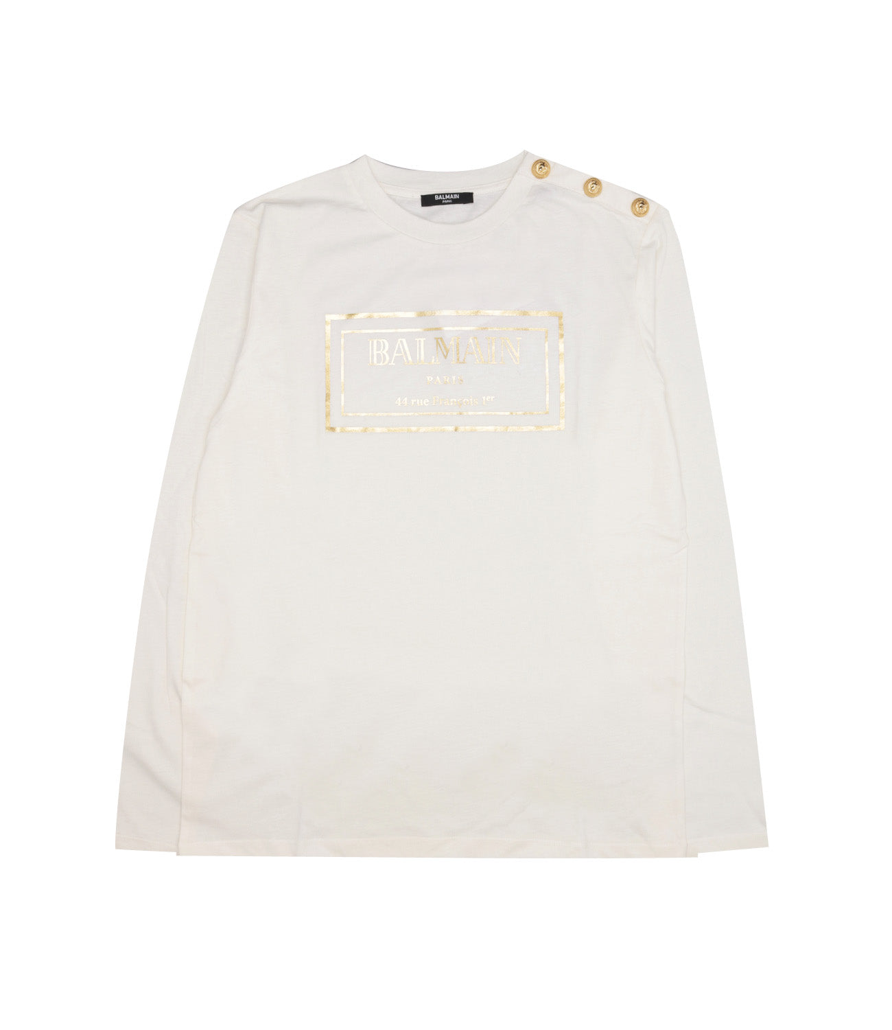 Balmain Kids | T-Shirt Avorio e Oro