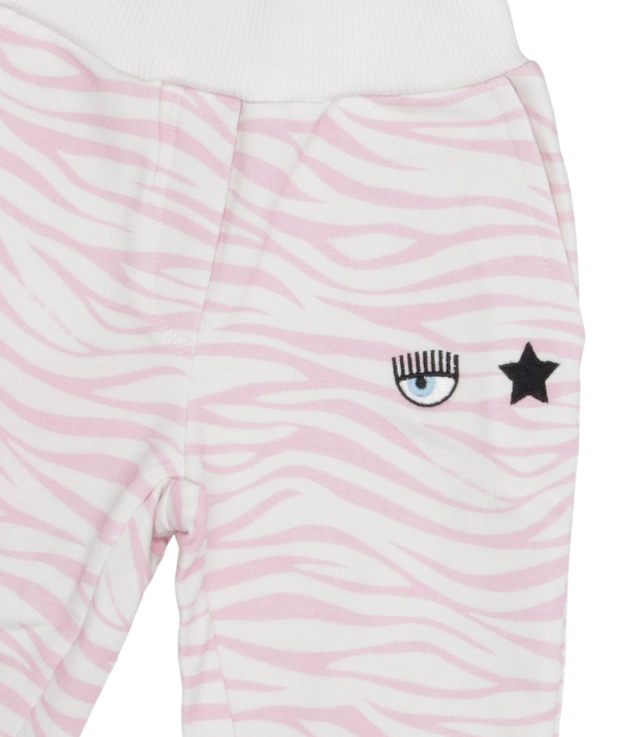 Chiara Ferragni Kids | Cream and Pink Sporty Pants