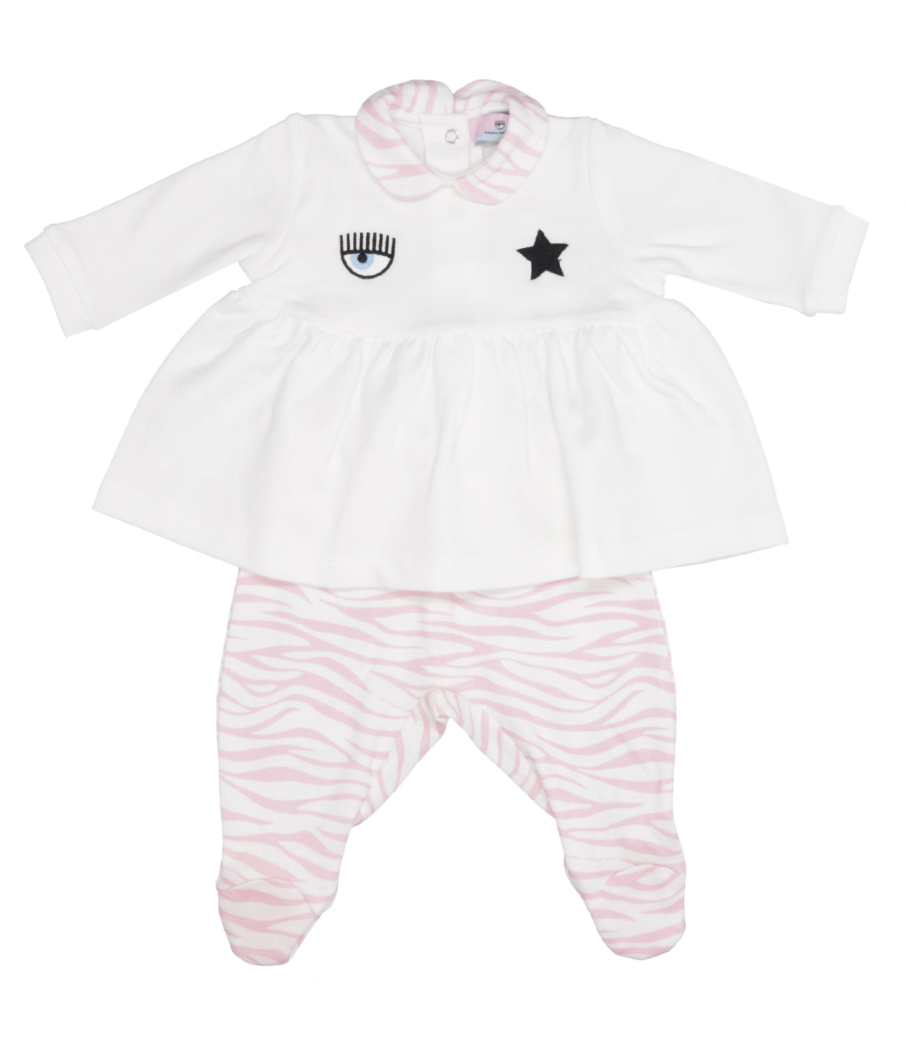 Chiara Ferragni Kids | Set Maglia+Leggins Panna e Rosa