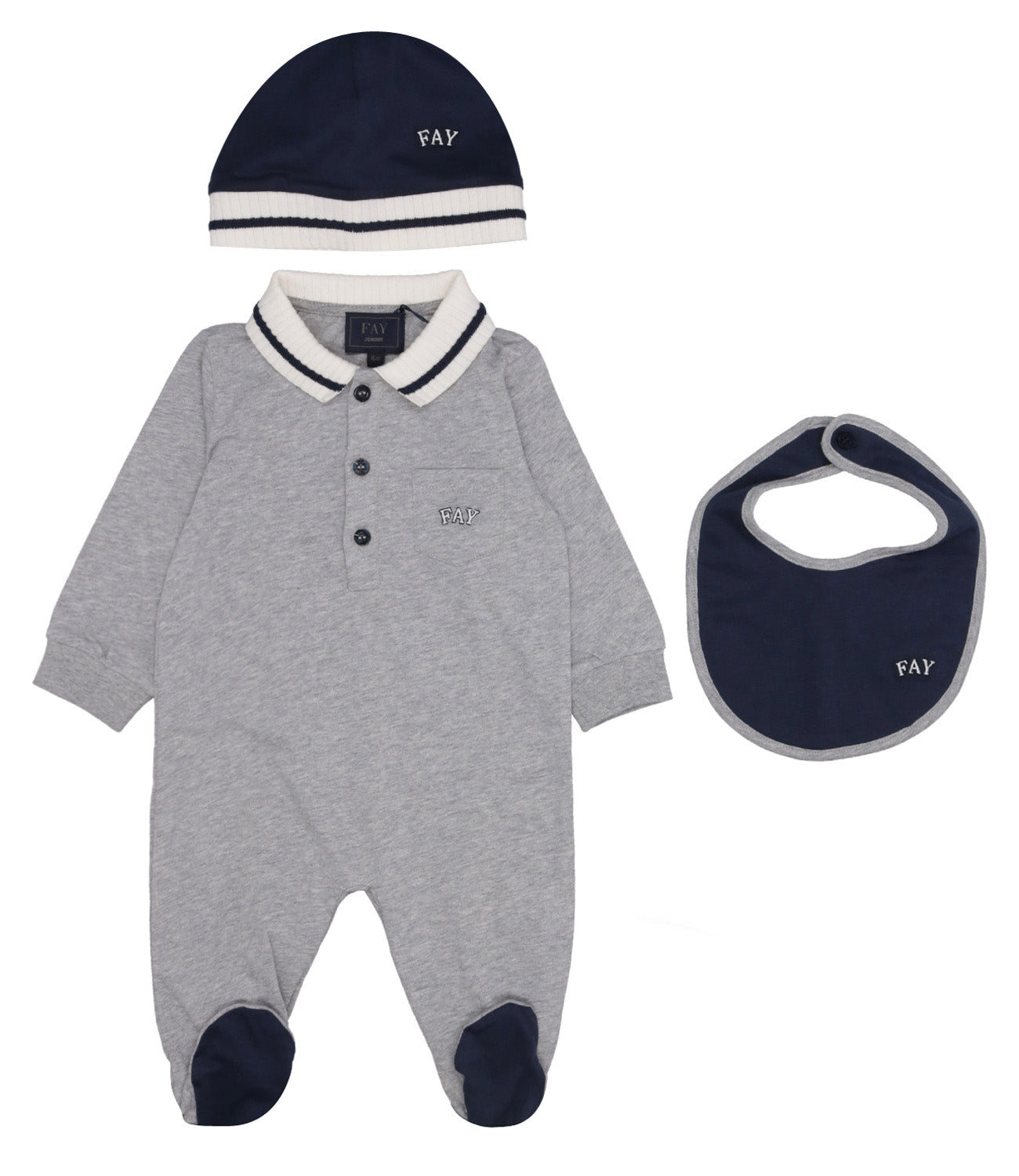 Fay Junior | Set Nascita Grigio e Blu