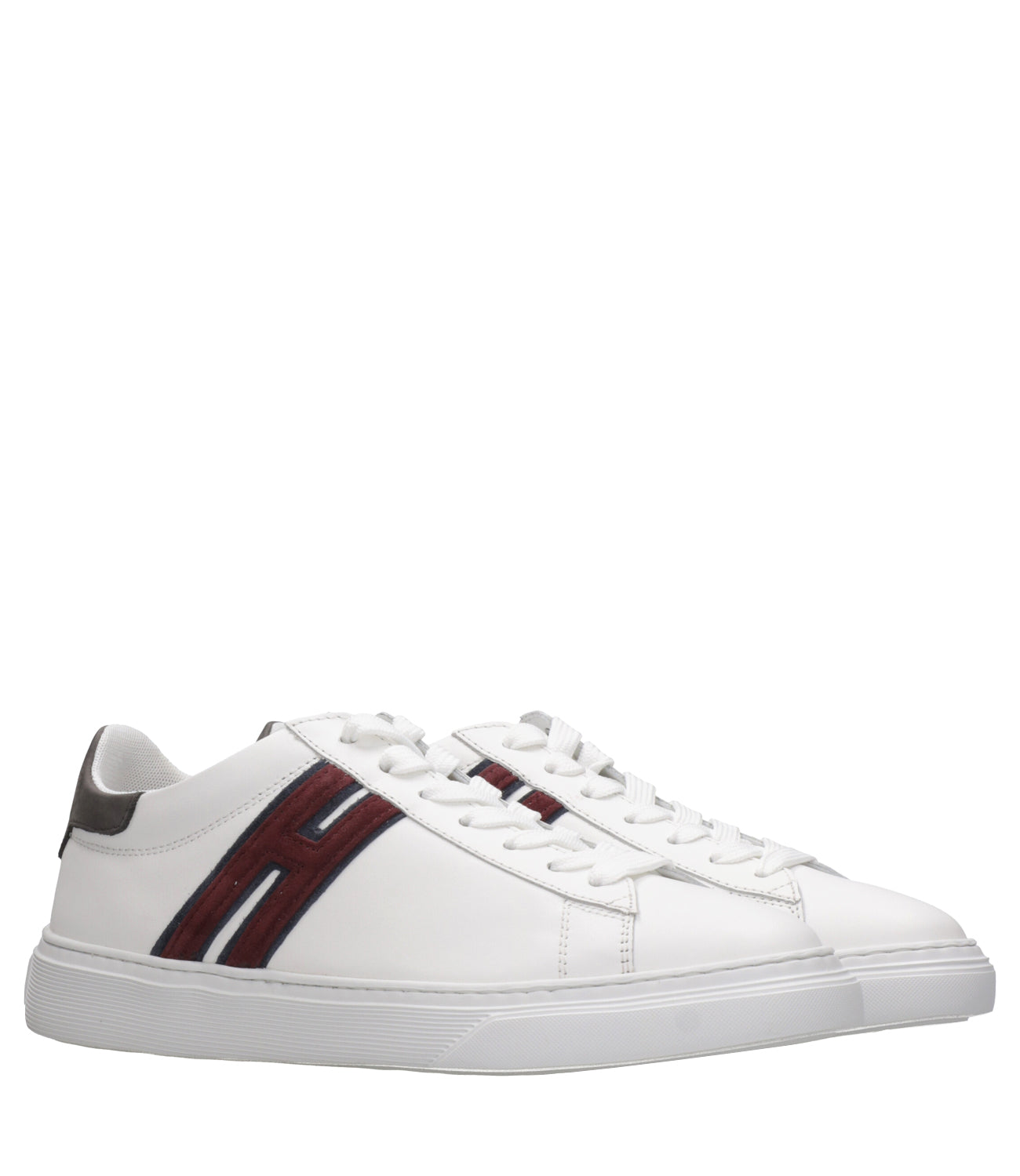 Hogan | Sneakers H365 Allacciato H Canaletto Bianco e Bordeaux