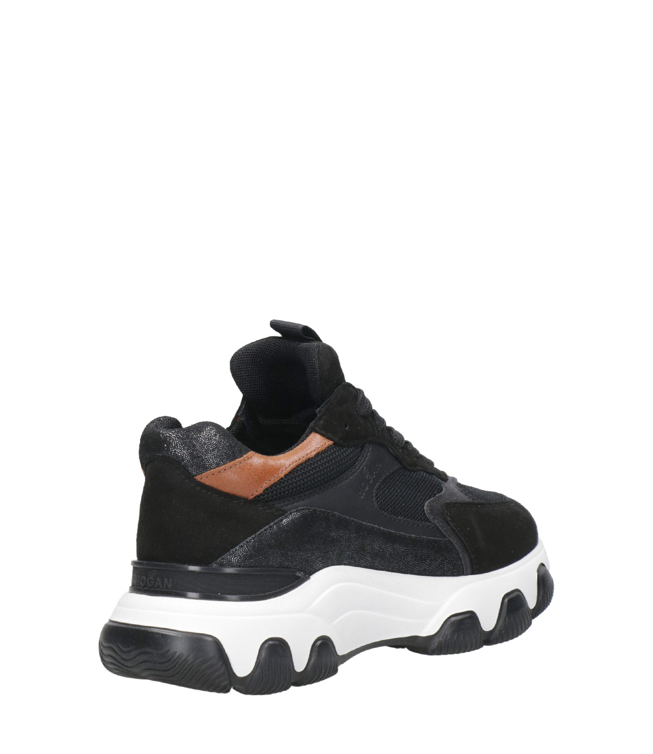 Hogan | Sneakers Hyperactive Allacciato Nero e Cuoio