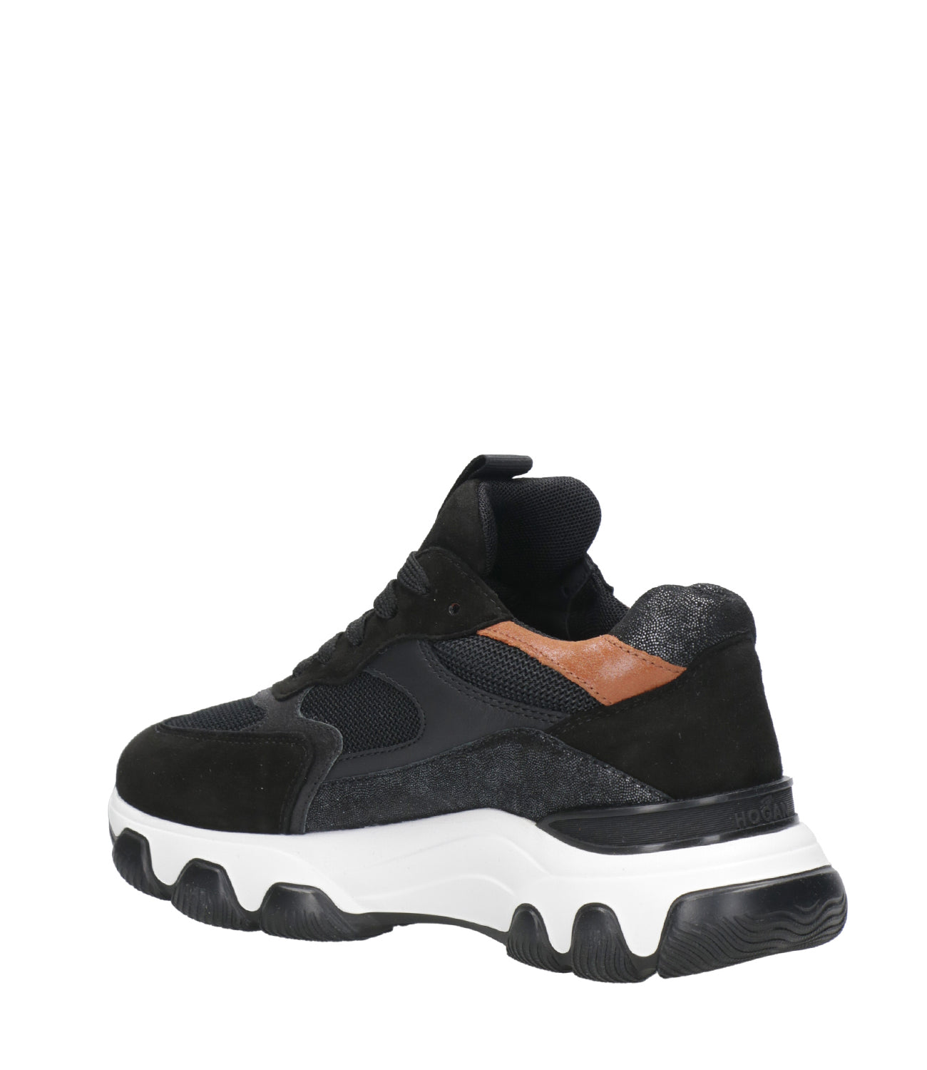 Hogan | Sneakers Hyperactive Allacciato Nero e Cuoio