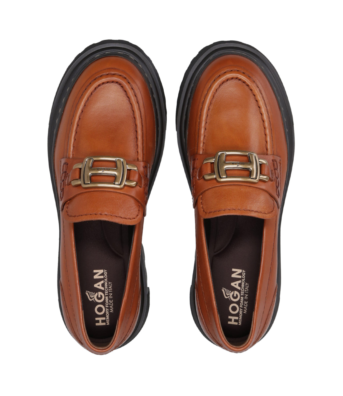 Hogan | Mocassino H648 Catena Piccola Cuoio