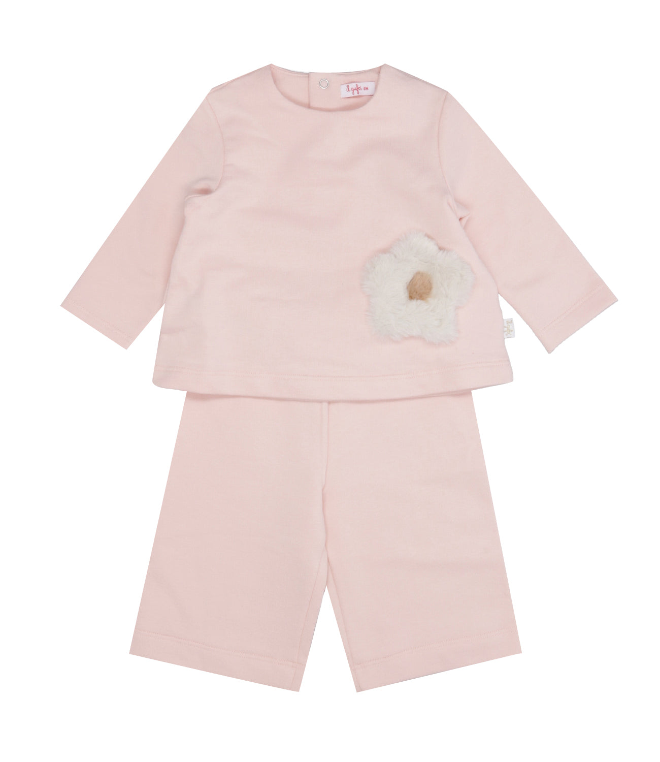 Il Gufo | Set Maglia+Pantalone Panna e Rosa