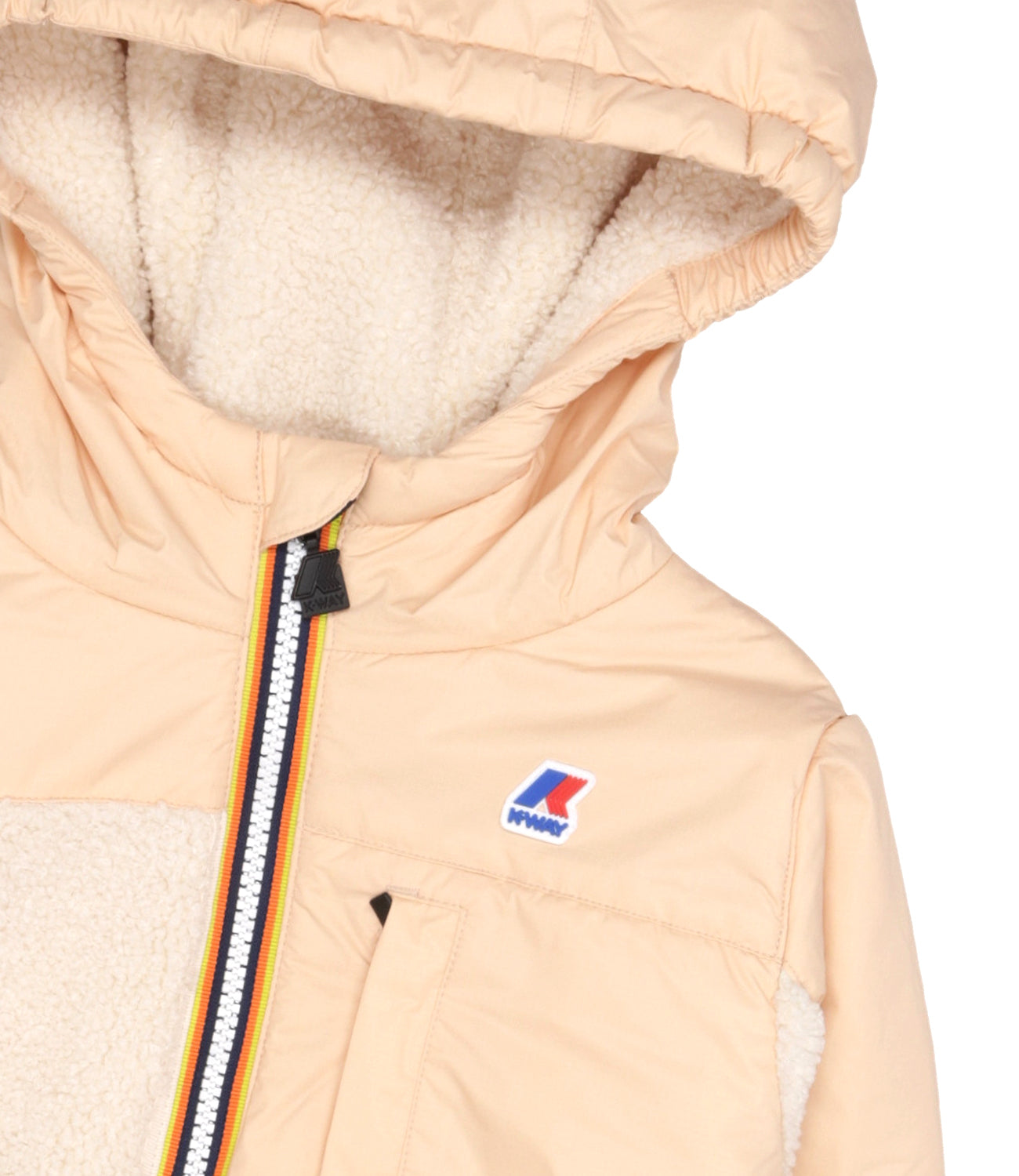 K-Way Kids | Ecru and Salmon Jacket