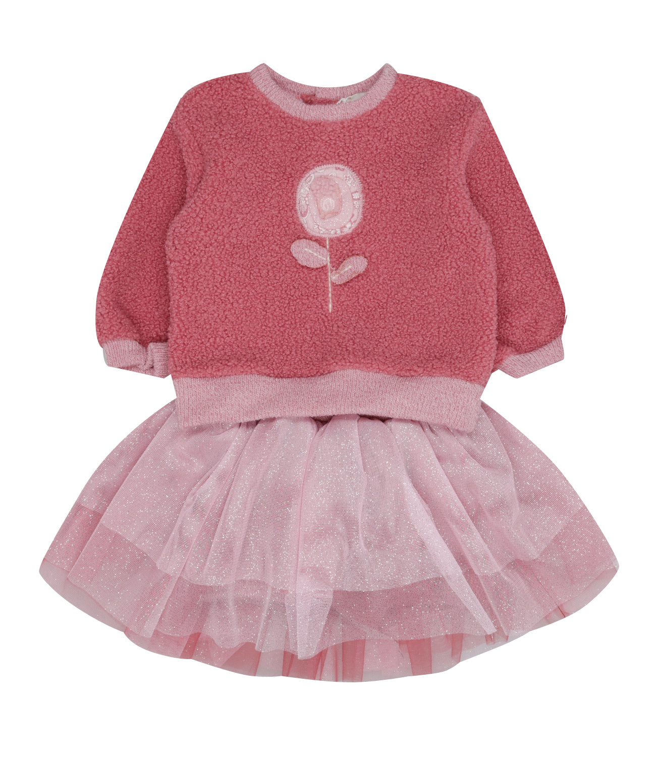 Lalalù | Set Maglia e Gonna Rosa antico