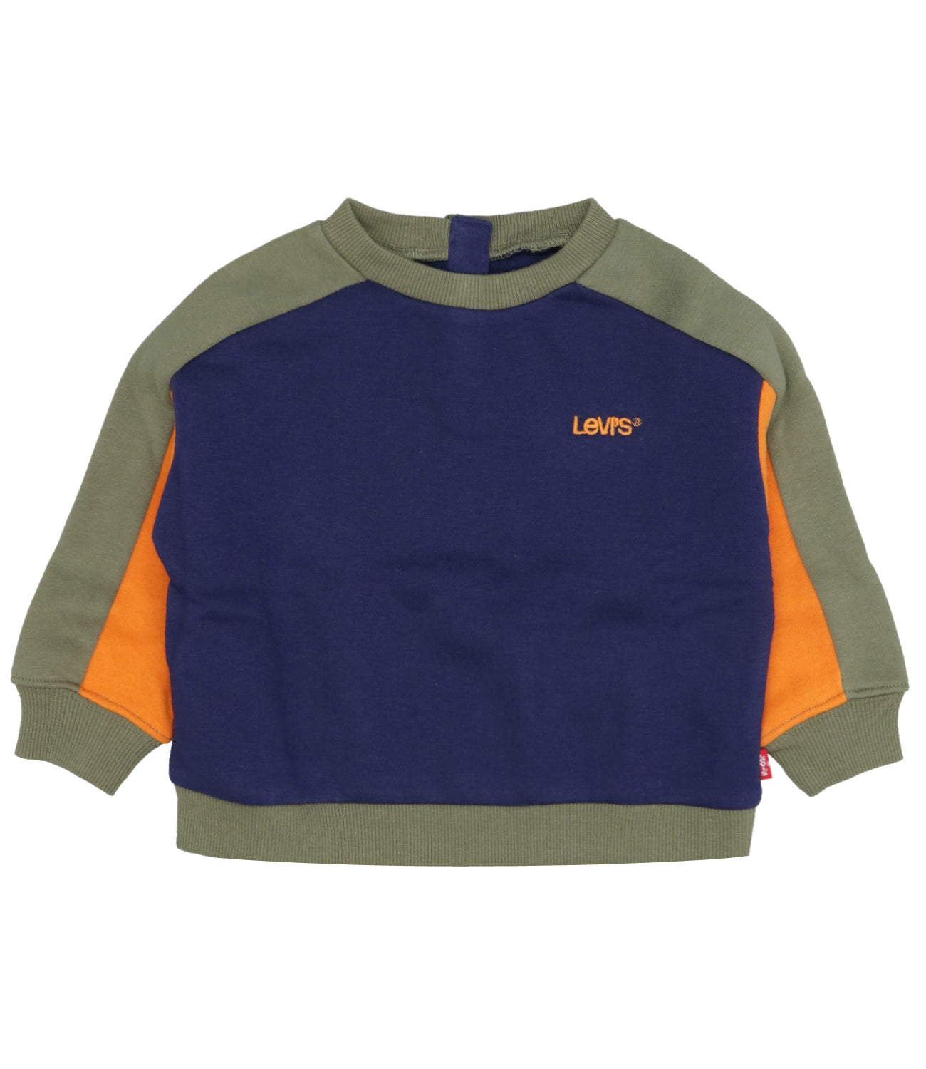 Levis Kids | Felpa LVB Logo Colorblock Blu e Verde