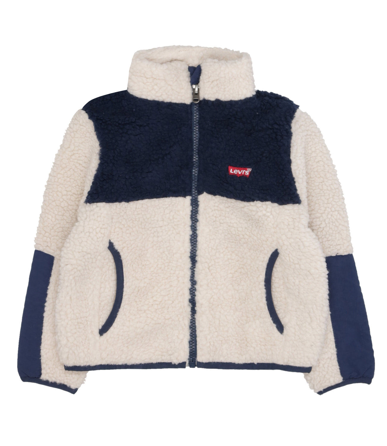 Levis Kids | Jacket Color Block Sherpa Trucker Beige and Blue