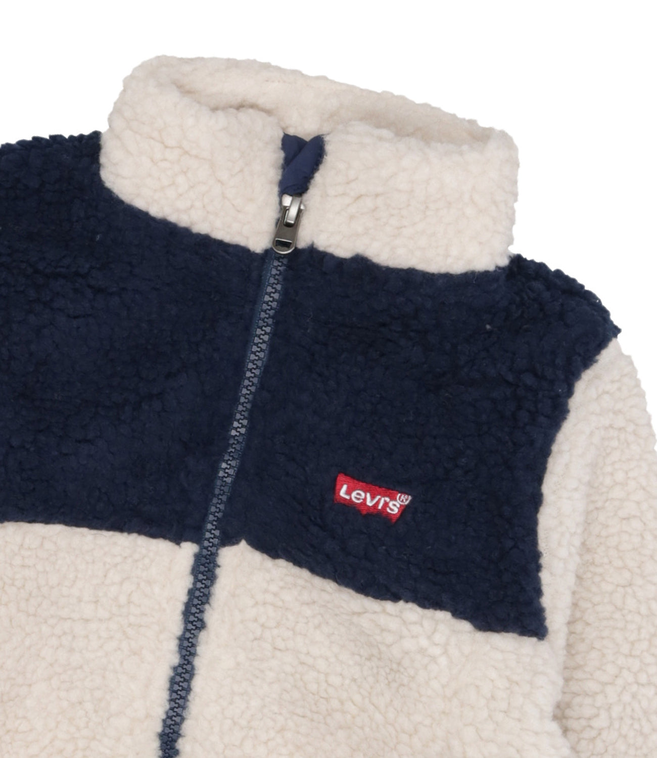 Levis Kids | Jacket Color Block Sherpa Trucker Beige and Blue