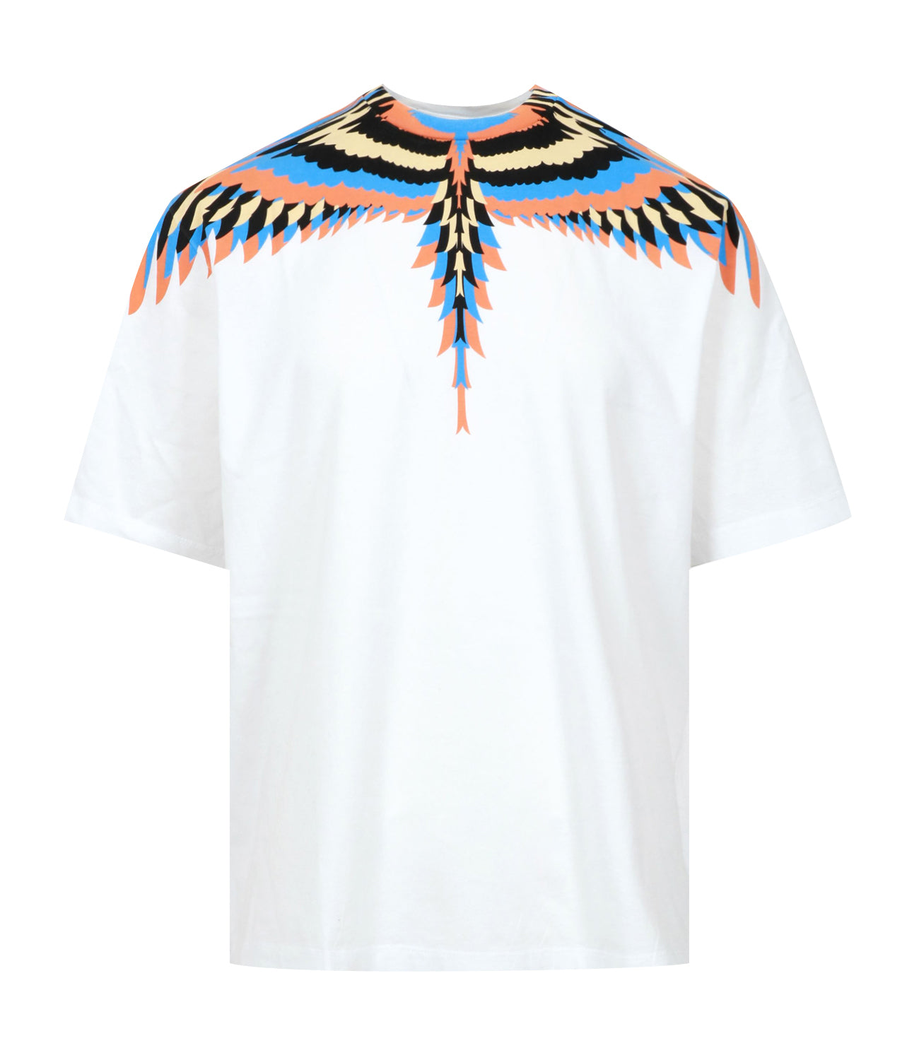 Marcelo Burlon | T-Shirt Optical Wings Bianco e Salmone