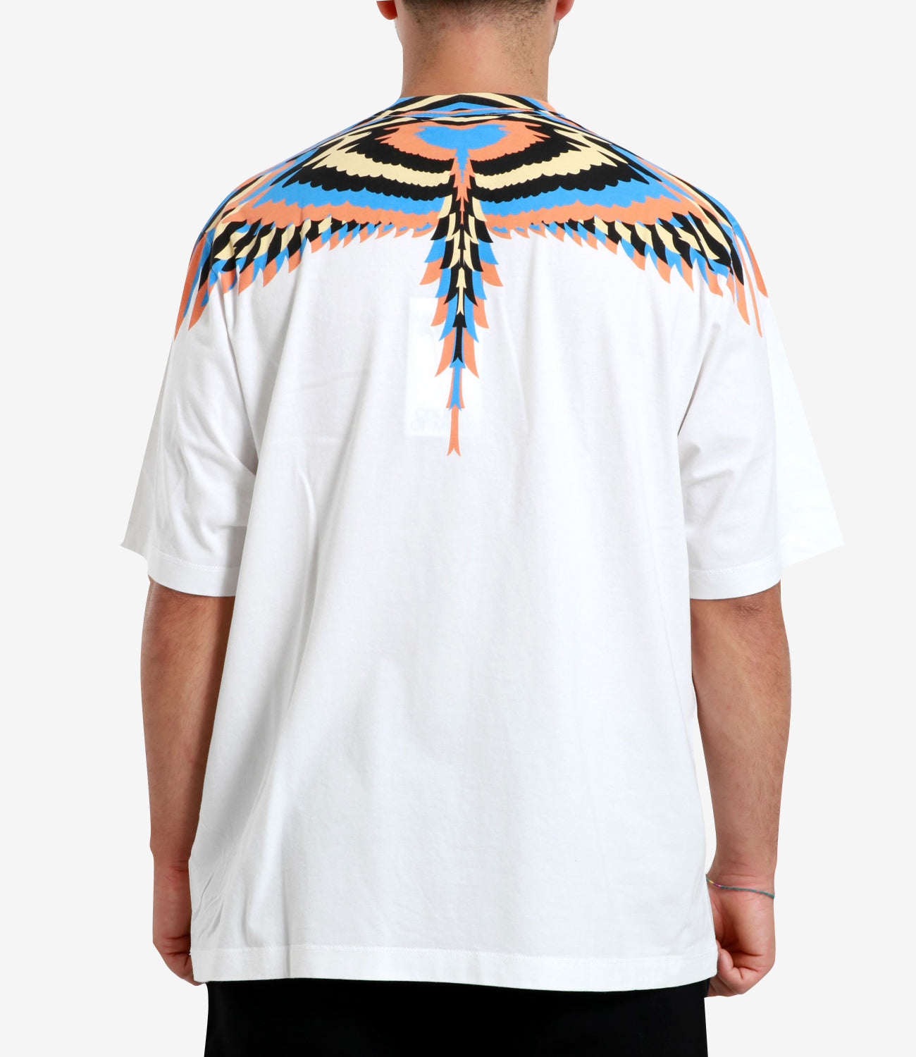 Marcelo Burlon | T-Shirt Optical Wings White and Salmon