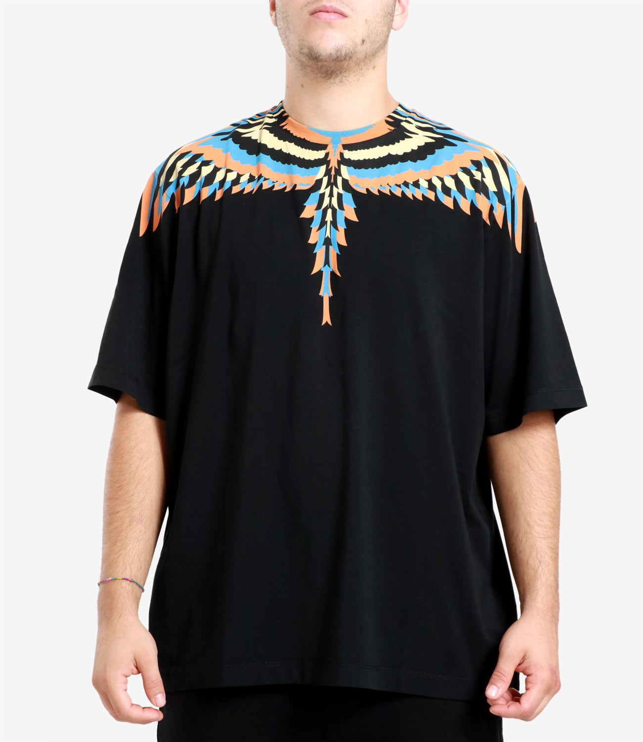 Marcelo Burlon | T-Shirt Optical Wings Nero e Salmone