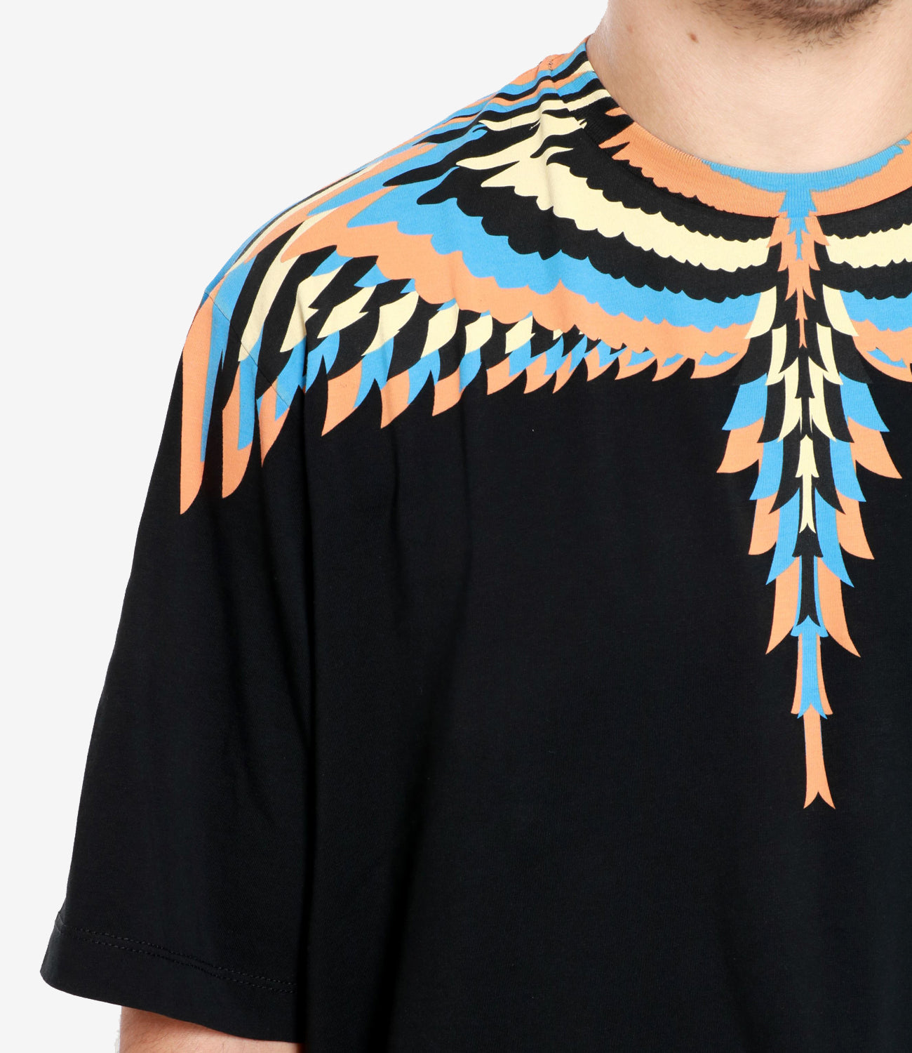 Marcelo Burlon | T-Shirt Optical Wings Nero e Salmone