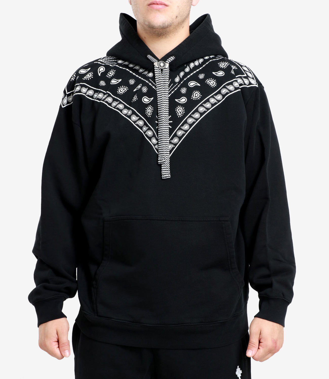 Marcelo Burlon | Felpa Bandana Comfort Nero e Bianco