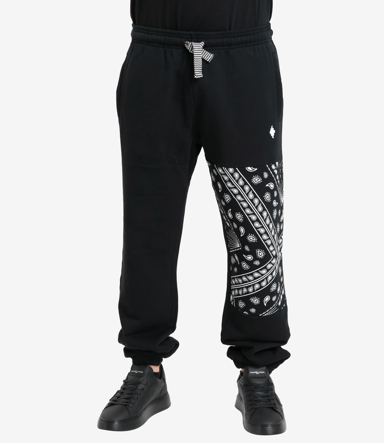 Marcelo Burlon | Pantalone Sportivo Bandana Relax Nero e Bianco