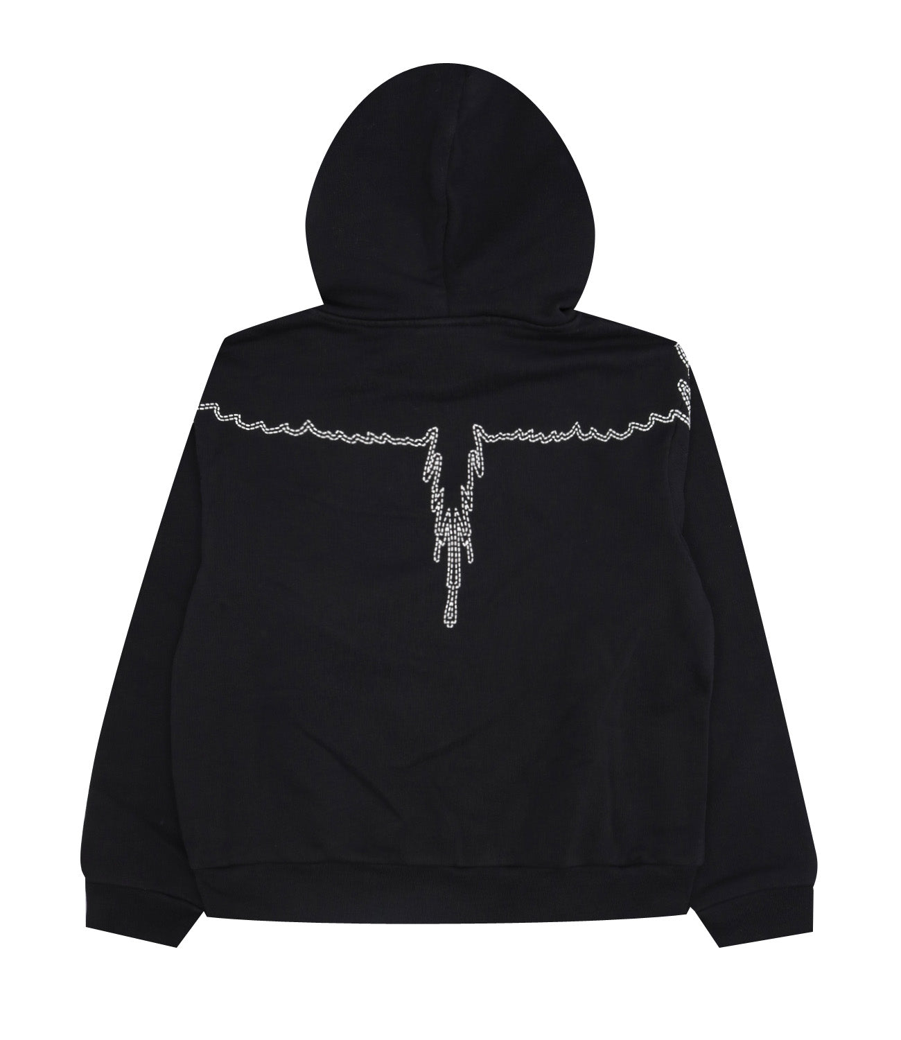 Marcelo Burlon Kids | Felpa Stitch Wings Nero e Bianco