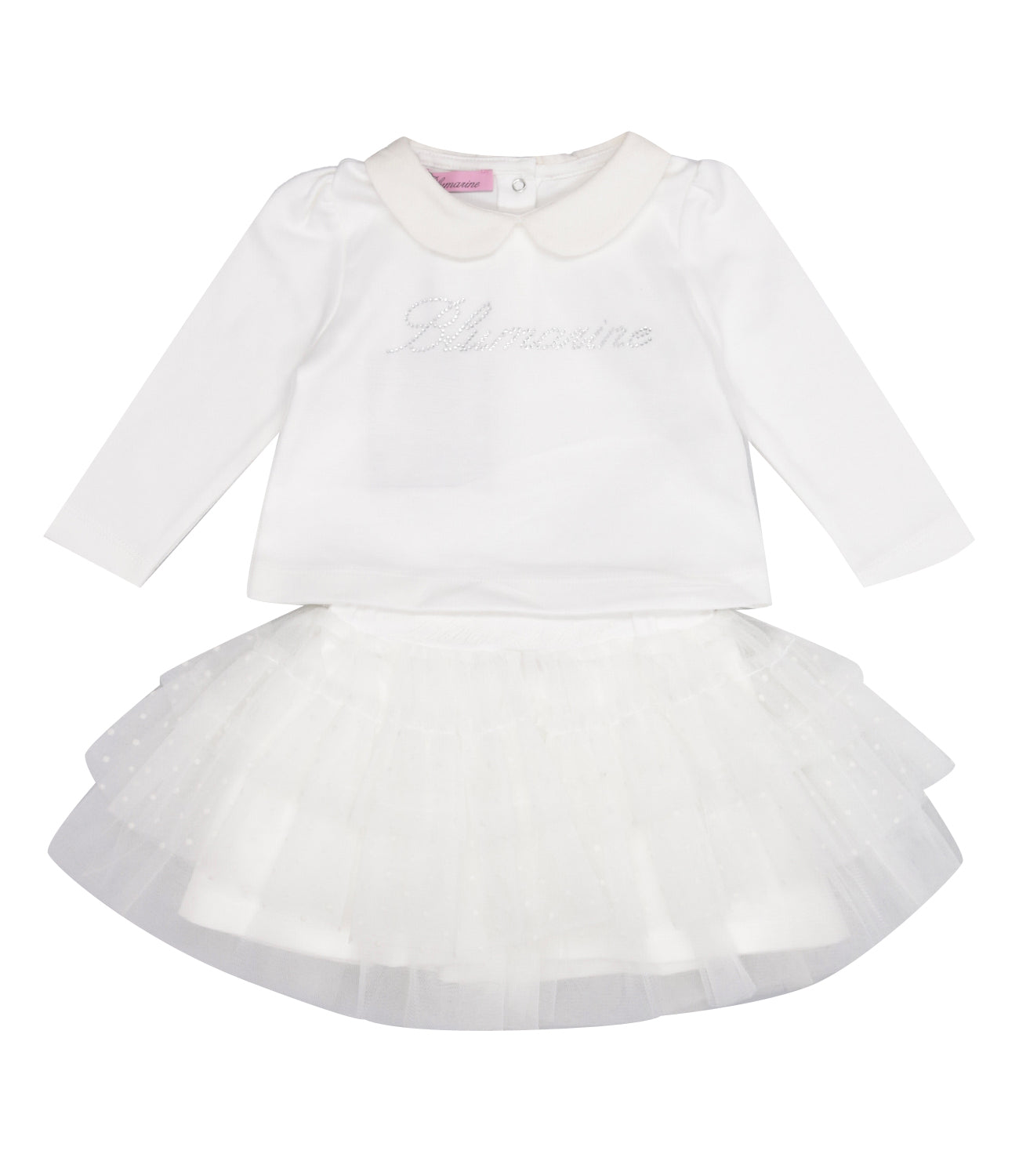 Miss Blumarine | Set Maglia e Gonna Bianco