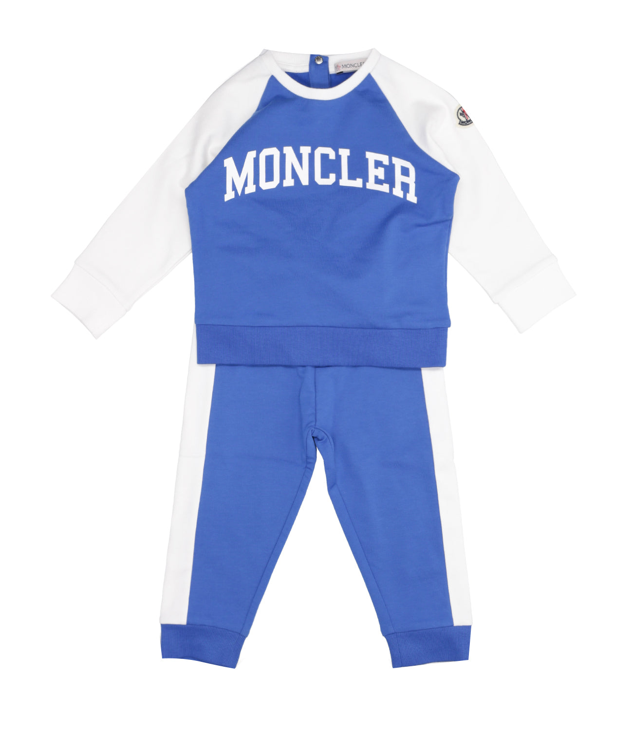 Moncler Junior | Tuta Blu royal e Bianco