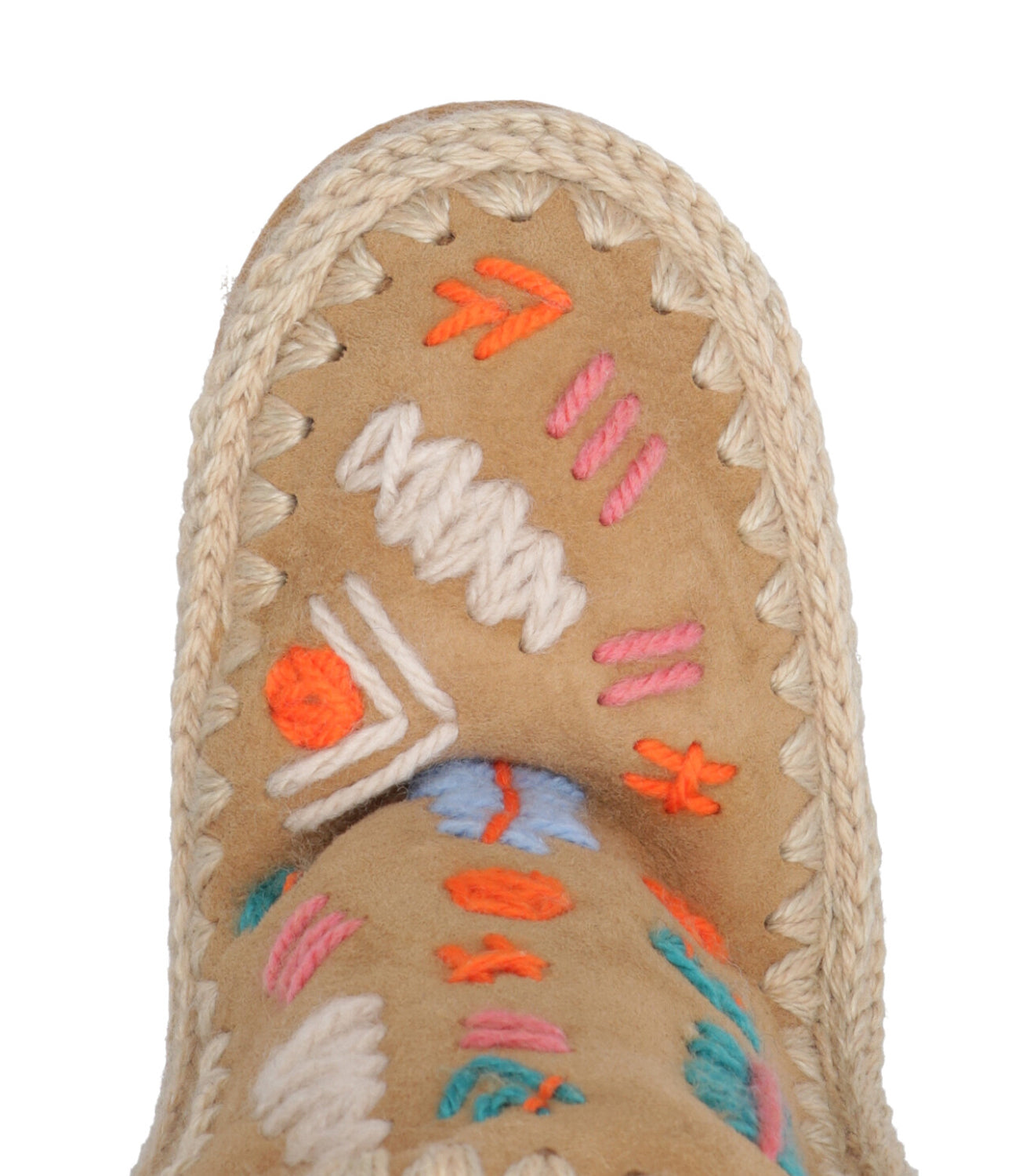 Mou Kids | Tronchetto Eskimo 04 Wool Embroidery Tabacco