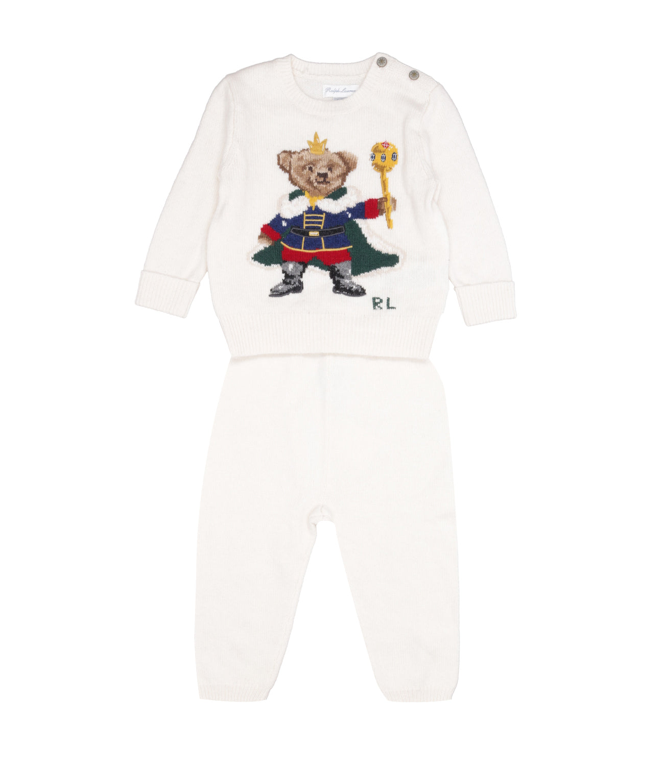 Ralph Lauren Childrenswear | Complete Sweater and Trousers Cream