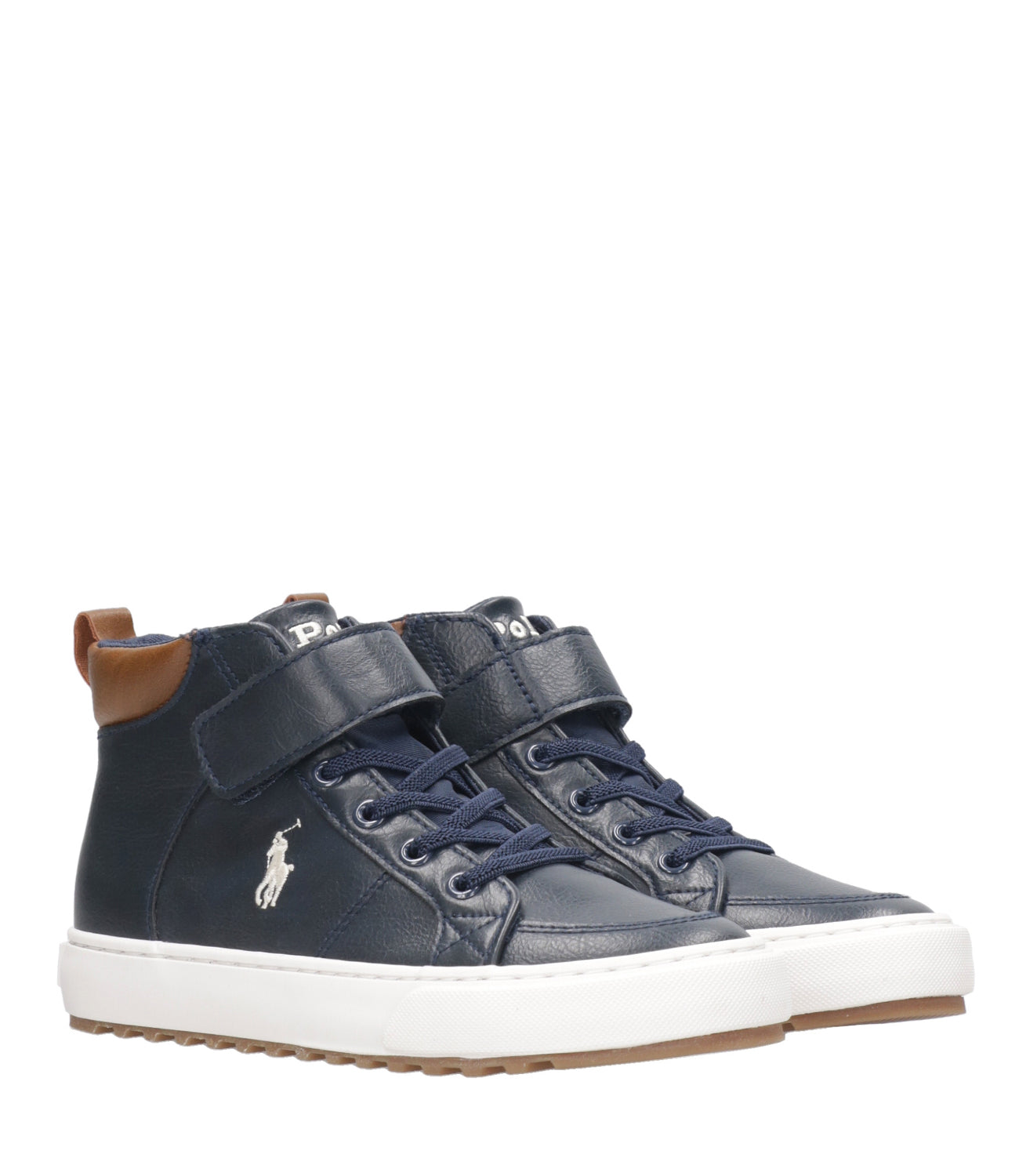 Ralph Lauren Childrenswear | High Sneakers Jaxson PS Navy Blue and White