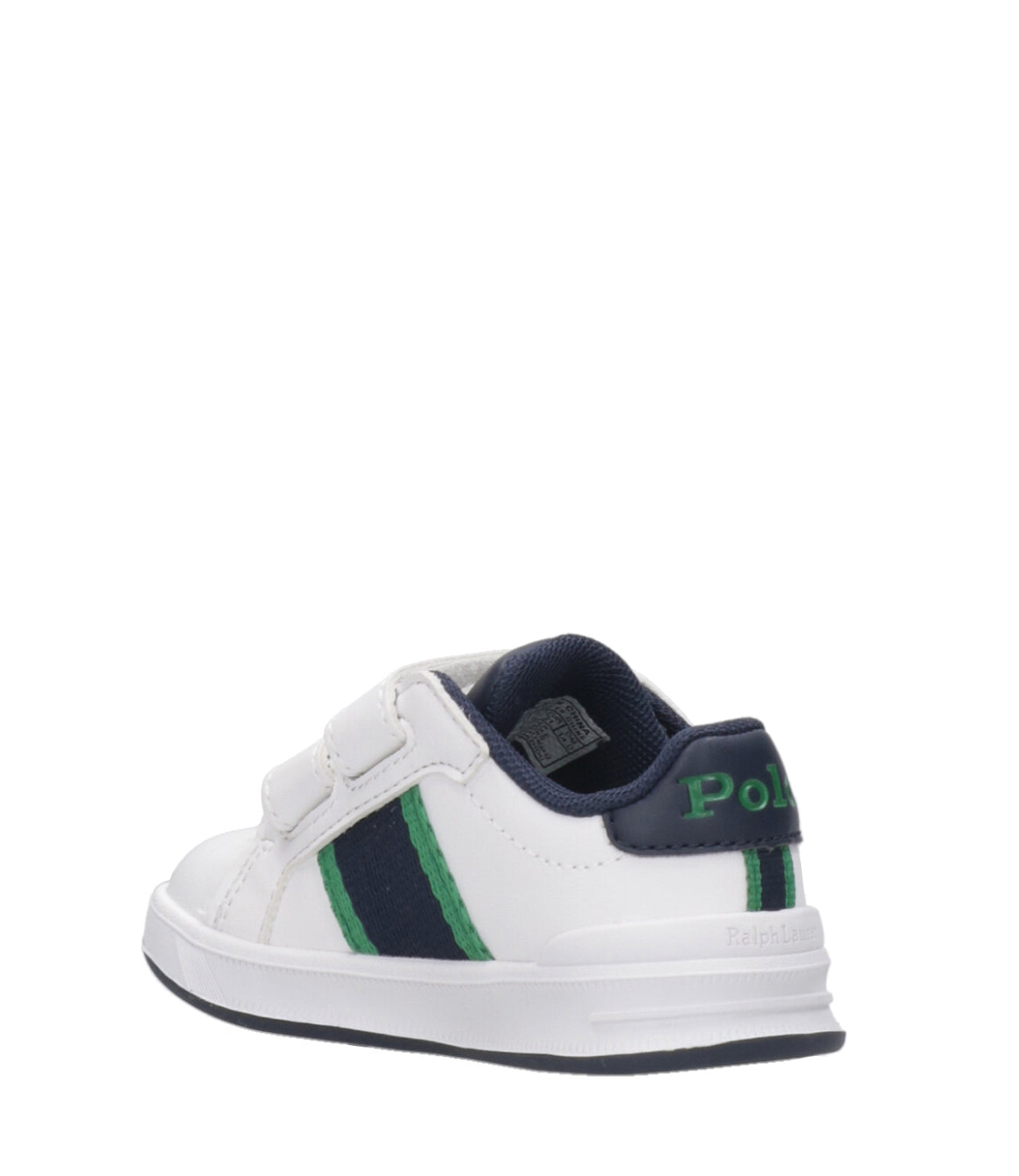 Ralph Lauren Childrenswear | Heritage Court II Bear EZ Sneakers White and Green