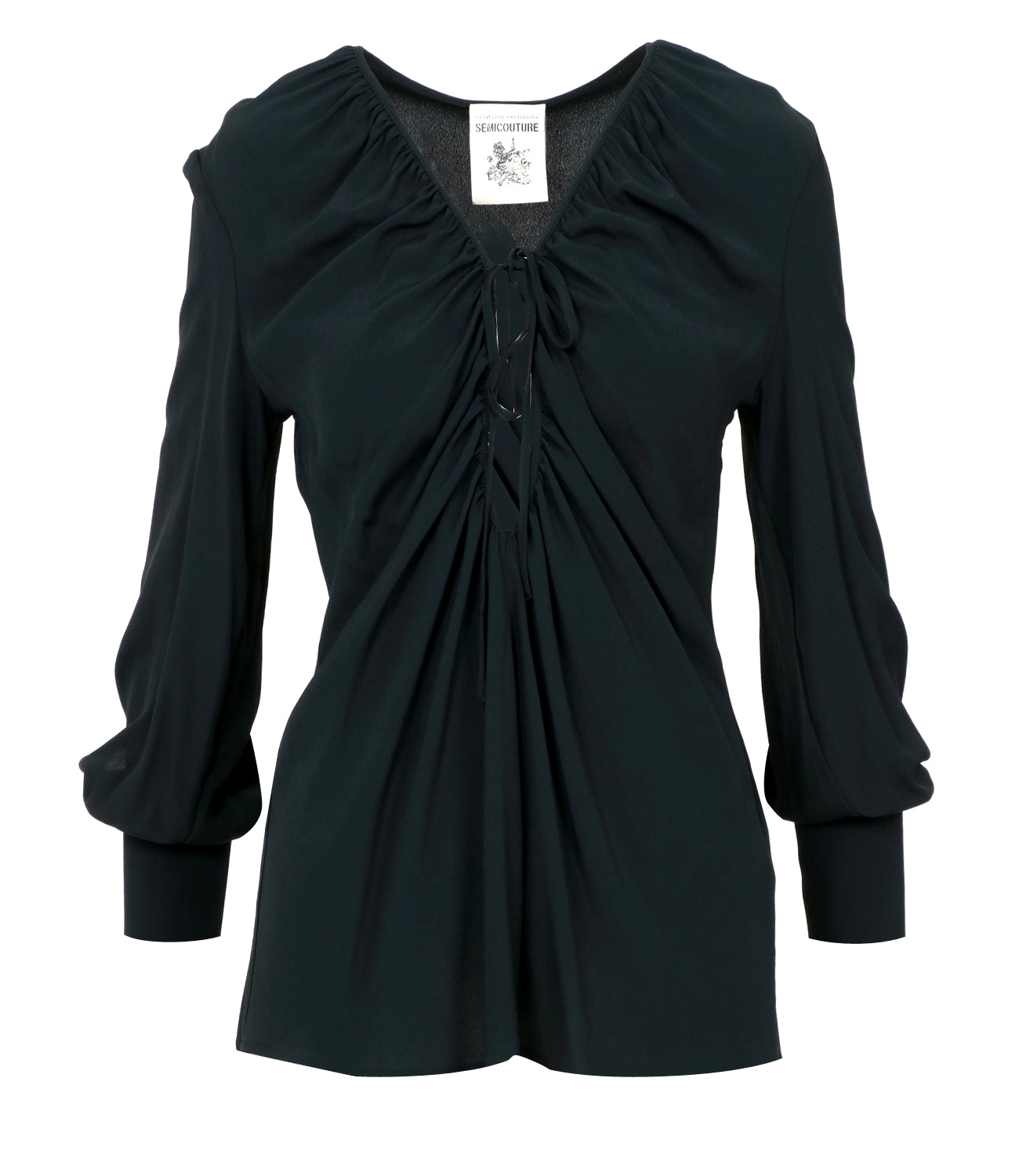 Semicouture | Black Melba Blouse