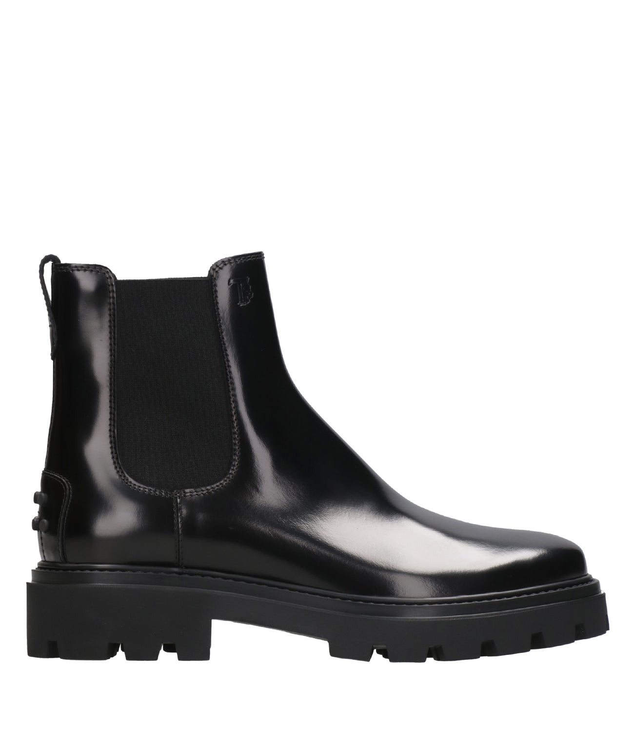 Tod's | Heavy Rubber Elastic Ankle Boot Black