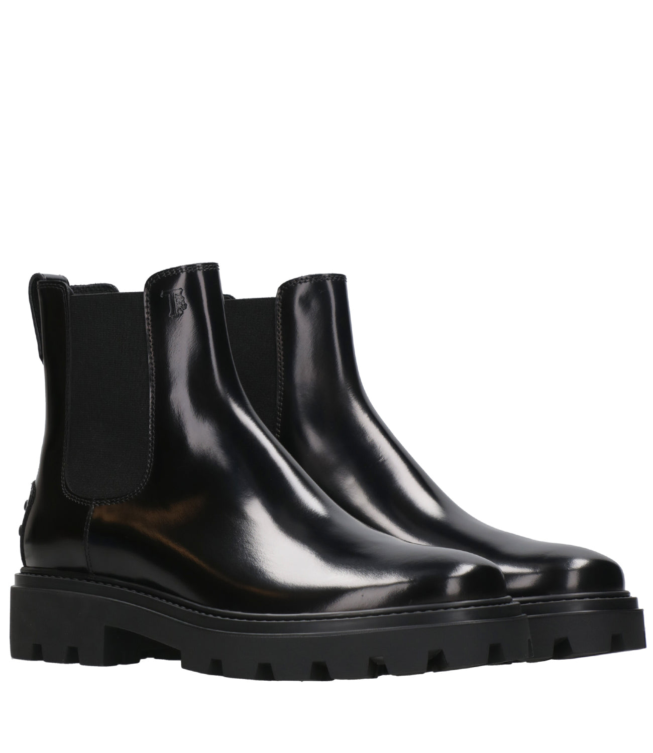 Tod's | Heavy Rubber Elastic Ankle Boot Black