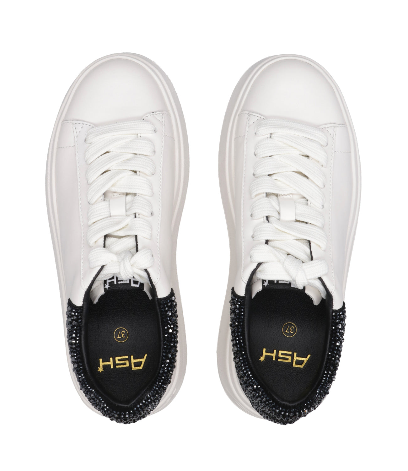 Ash Sport | Moby Rhinestone Sneakers Black and White