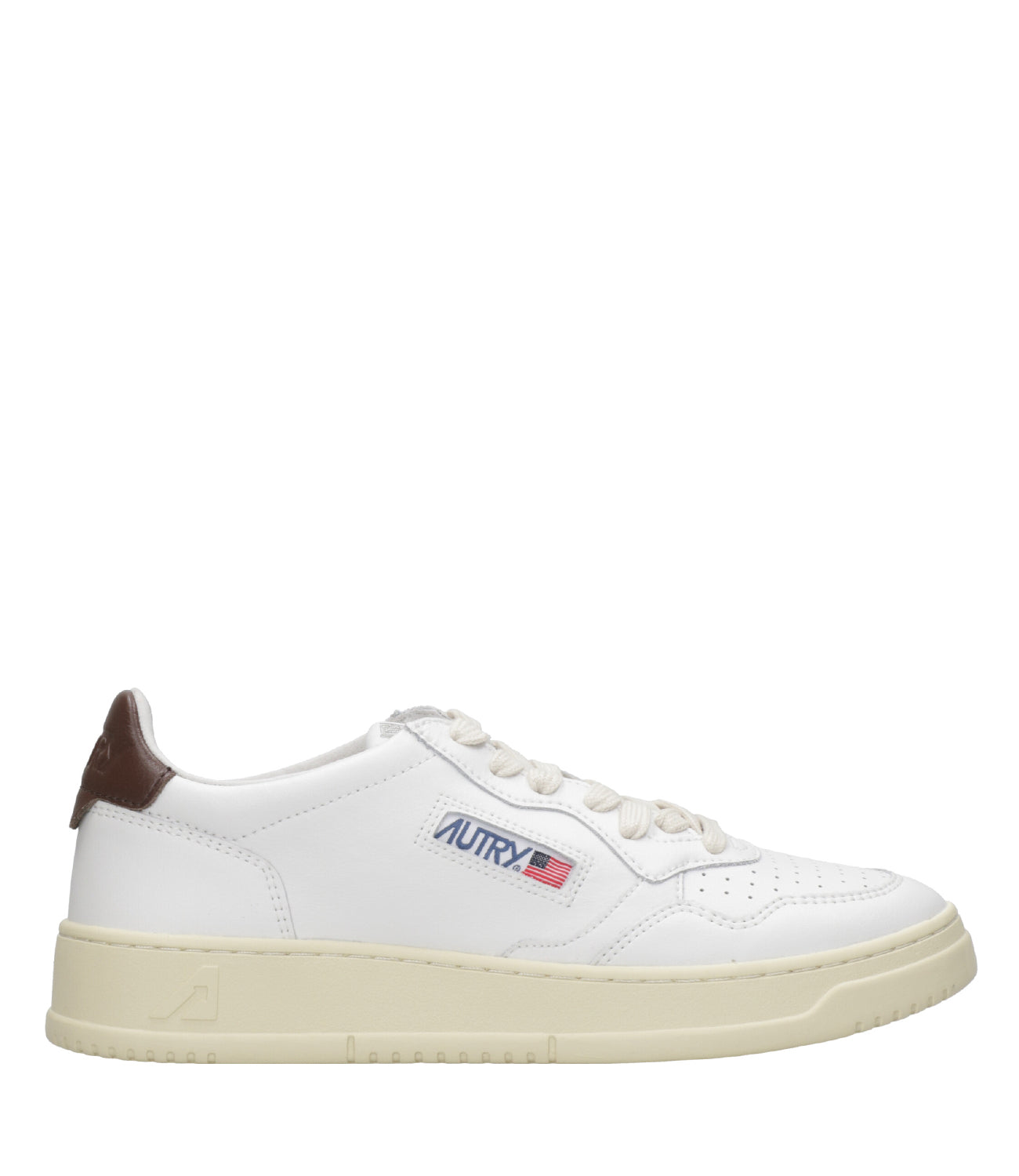 Autry | Medalist Low White and Brown Sneakers