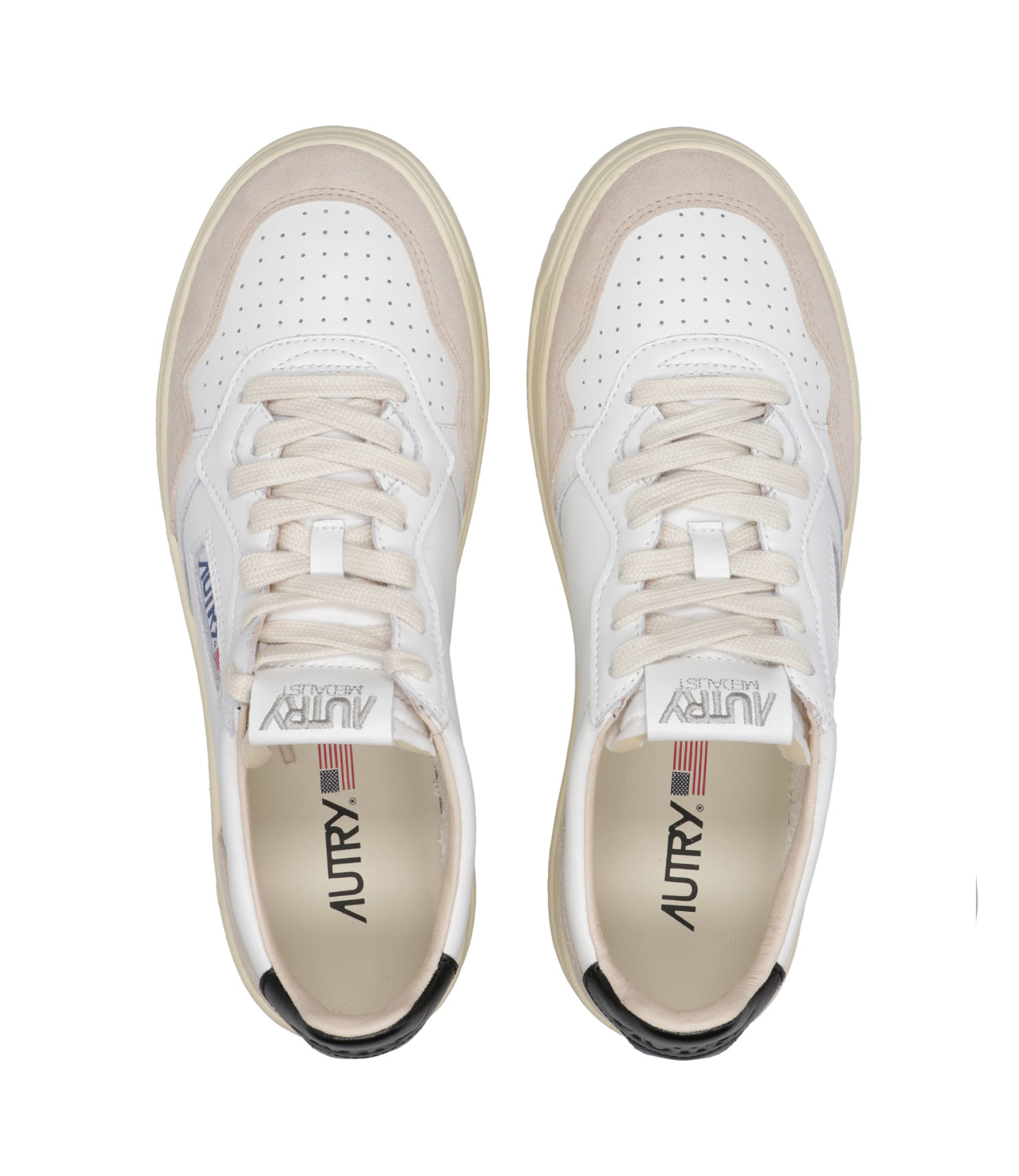 Autry | Medalist Low White and Black Sneakers