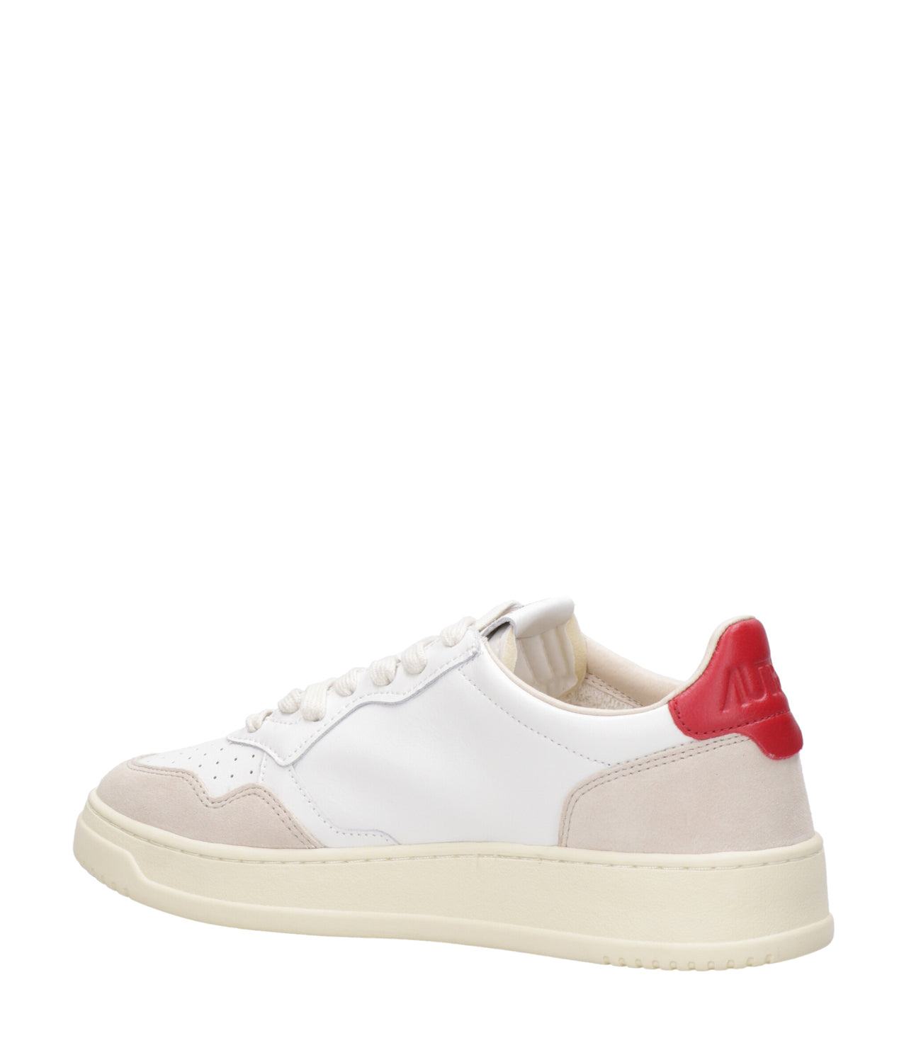 Autry | Medalist Low White and Red Sneakers