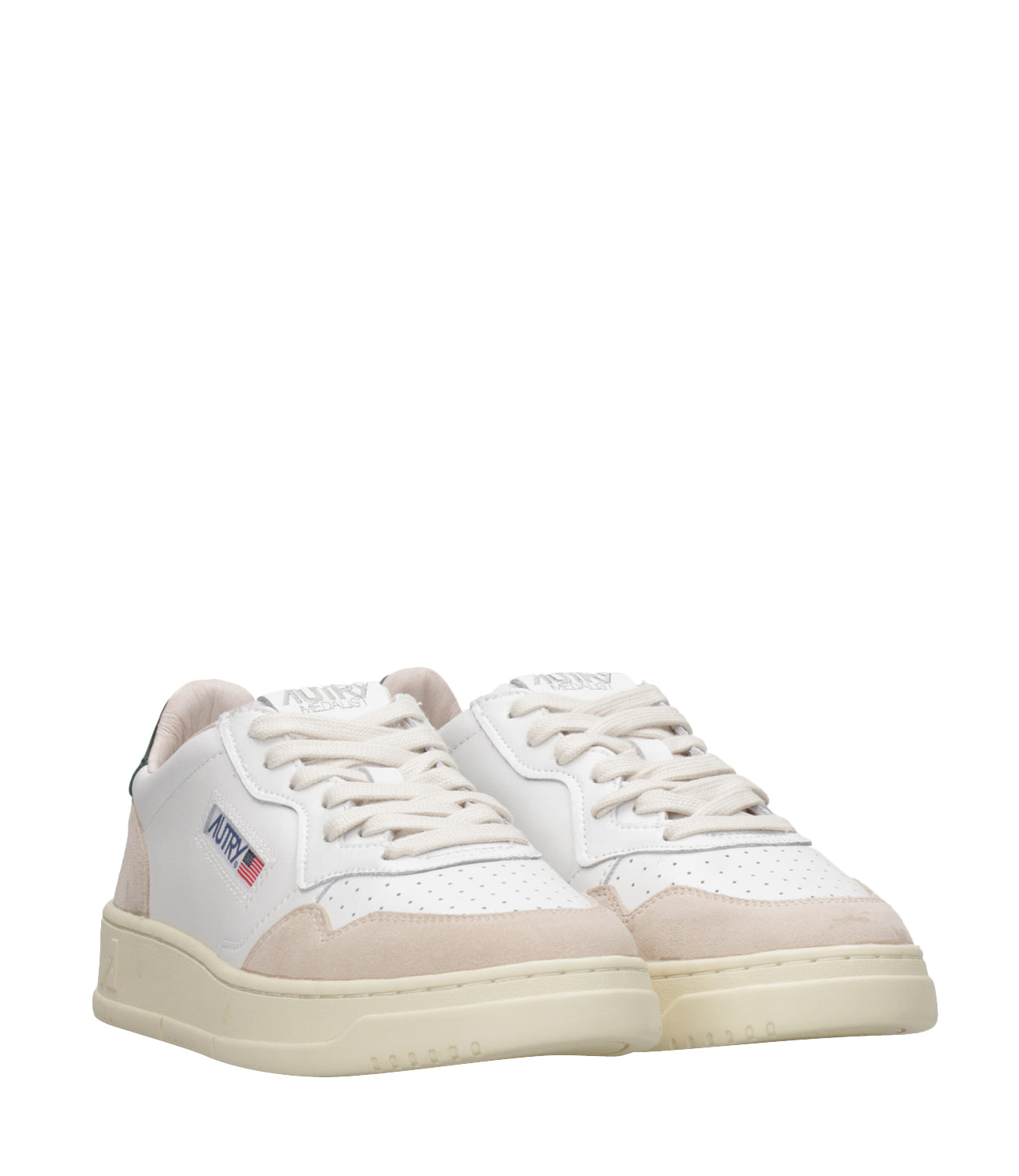 Autry | Sneakers Medalist Low Bianco e Verde Bosco