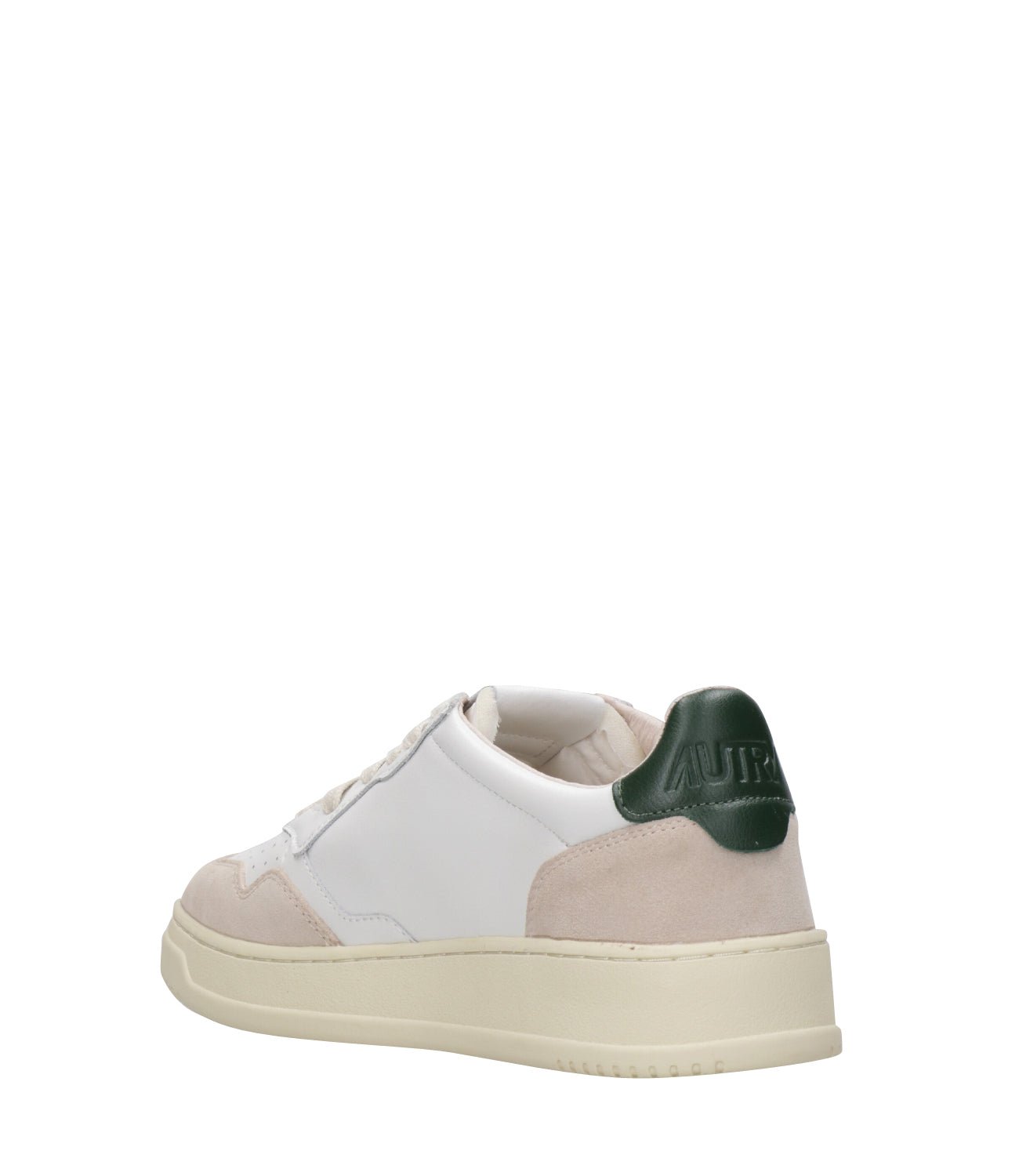 Autry | Medalist Low White and Forest Green Sneakers