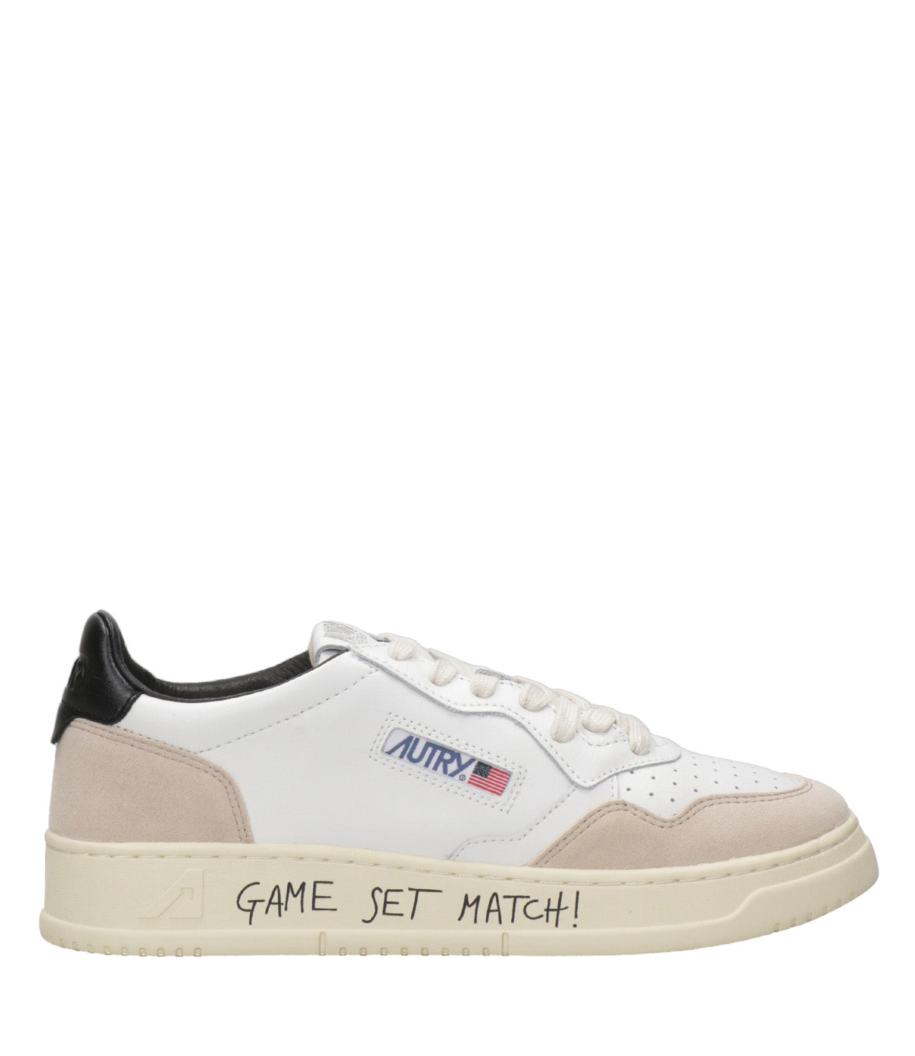 Autry | Medalist Low White and Black Sneakers