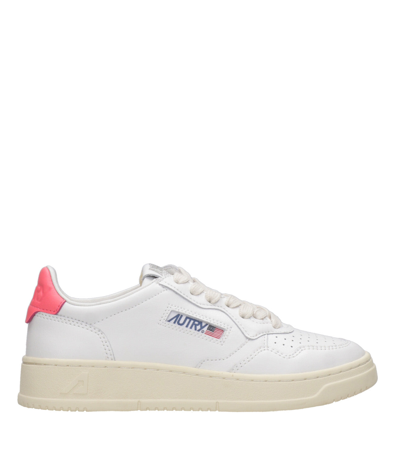 Autry | Sneakers Medalist Low Bianco e Corallo